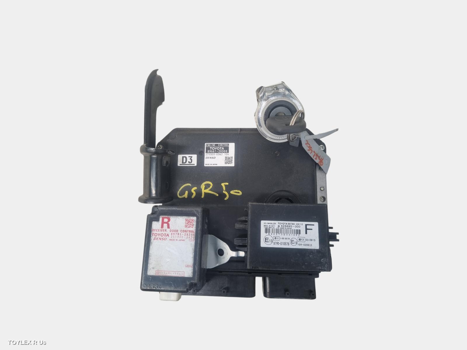 TOYOTA TARAGO 2012 Ecu ENGINE ECU, 2.4, 2AZ-FE, P/N 89661-28D00, SEC SET (ECU/IMM/READER/KEY), ACR50R
