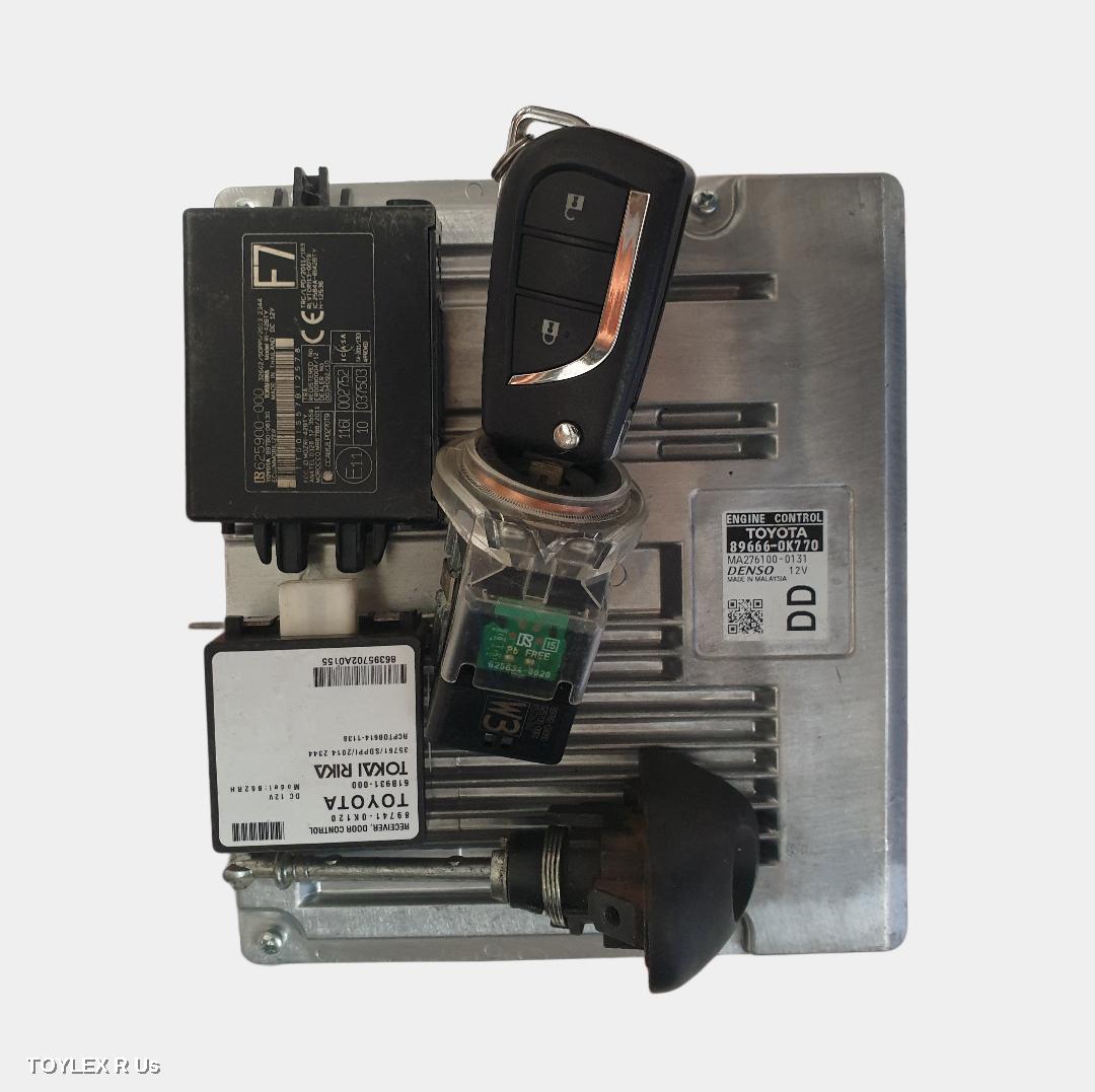 TOYOTA HILUX 2016 Ecu ENGINE ECU, 2.4, 2GD-FTV, DIESEL, MANUAL, P/N 896660K770, SEC SET (ECU/IMM/READER/KEY)