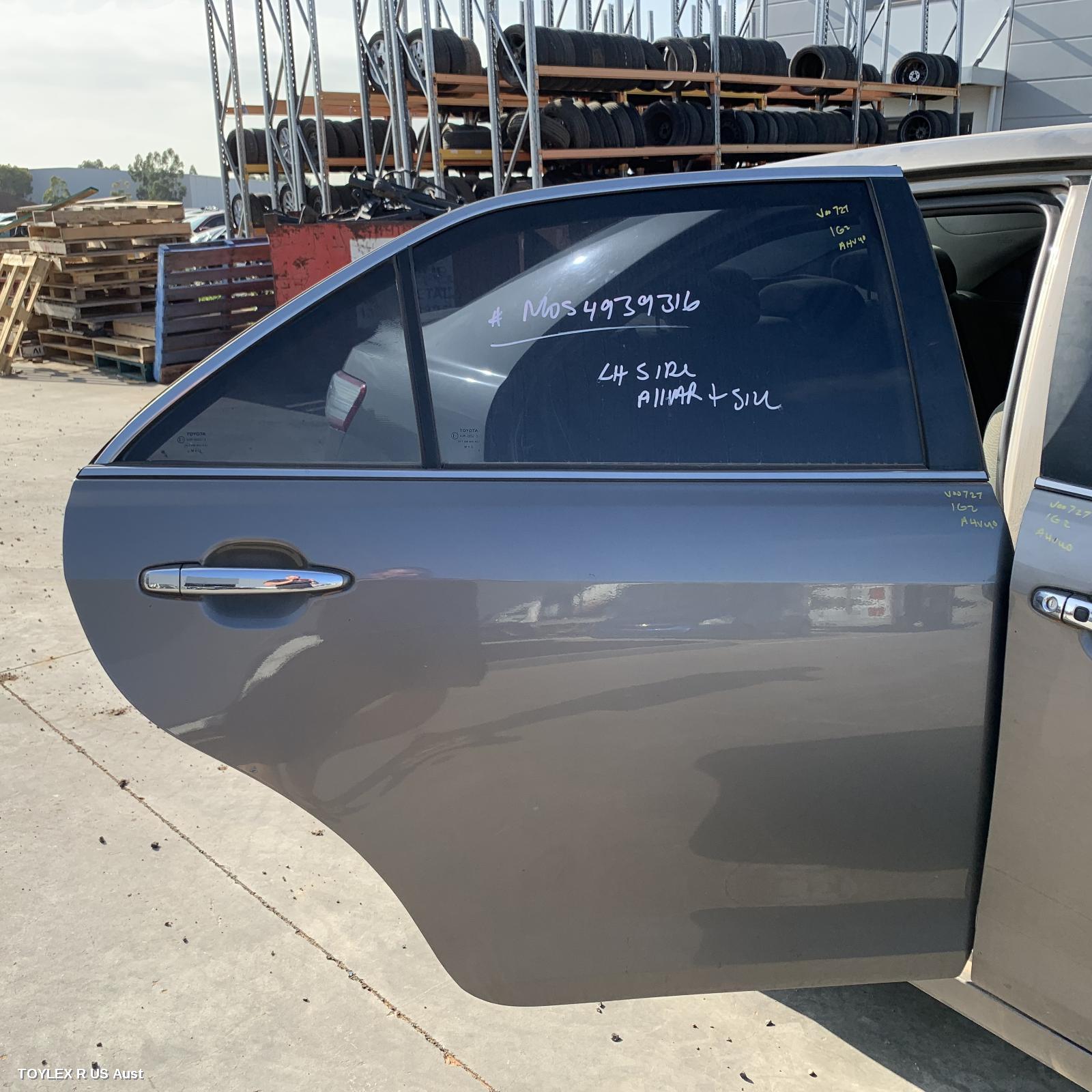 TOYOTA CAMRY 2010 Right Rear Door Sliding ACV40/AHV40, NON MOULD TYPE