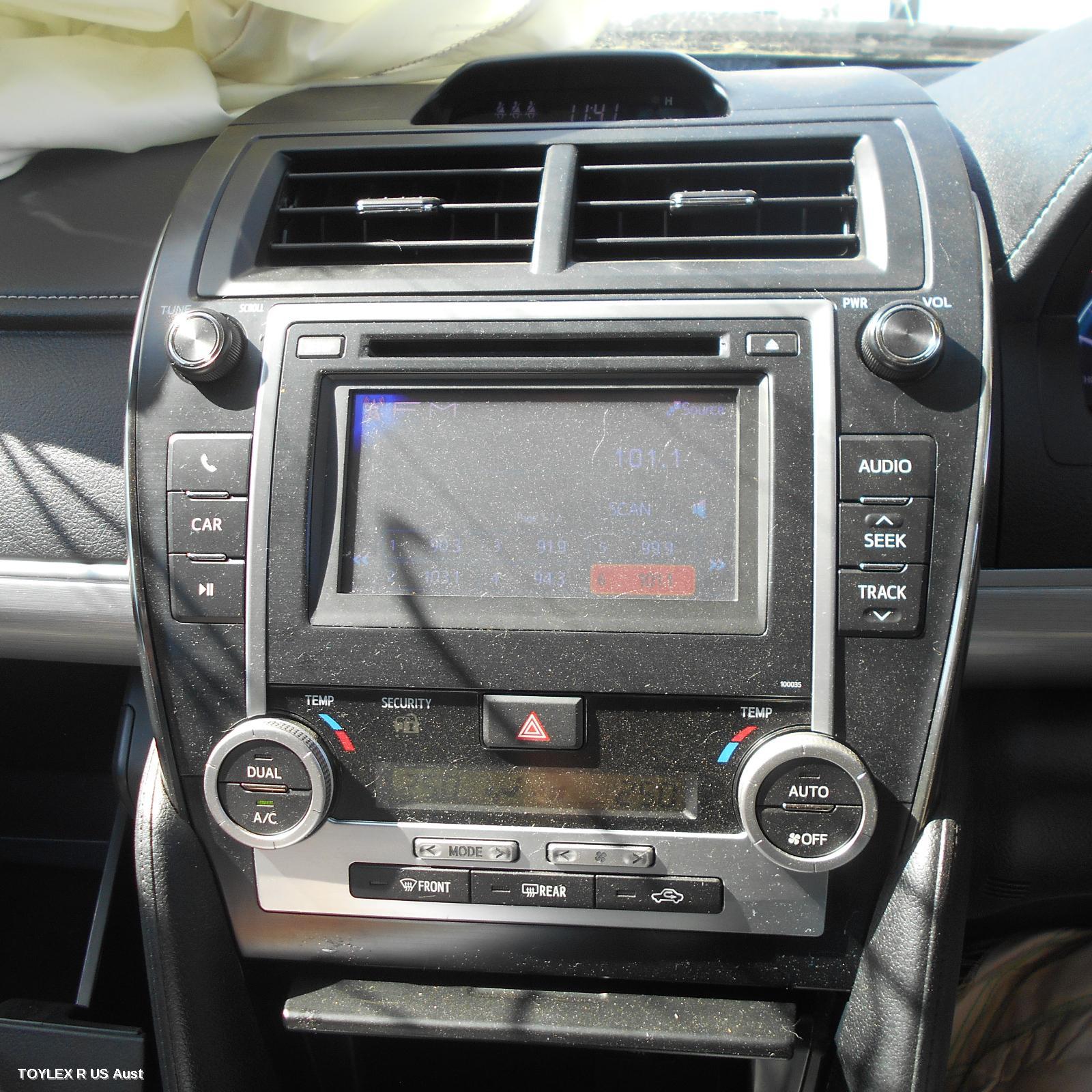 TOYOTA CAMRY 2013 Radio/Cd/Dvd/Sat/Tv CD PLAYER, TOUCH SCREEN, P/N ON FACE 100035, ACV50