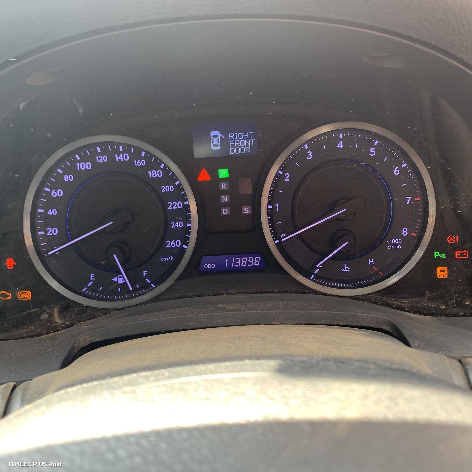LEXUS IS250/IS250C 2012 Instrument Cluster AUTO T/M TYPE, GSE20R