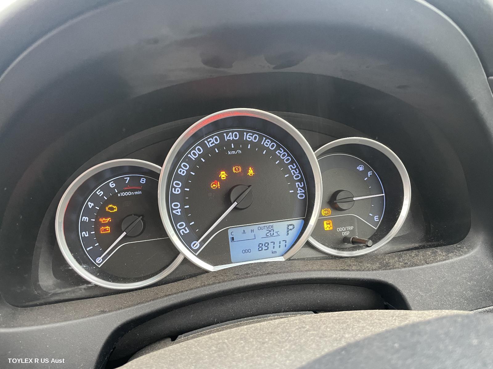 TOYOTA COROLLA 2015 Instrument Cluster 1.8, 2ZR-FE, AUTO T/M, ASCENT/ASCENT SPORT, ZRE182R, HATCH