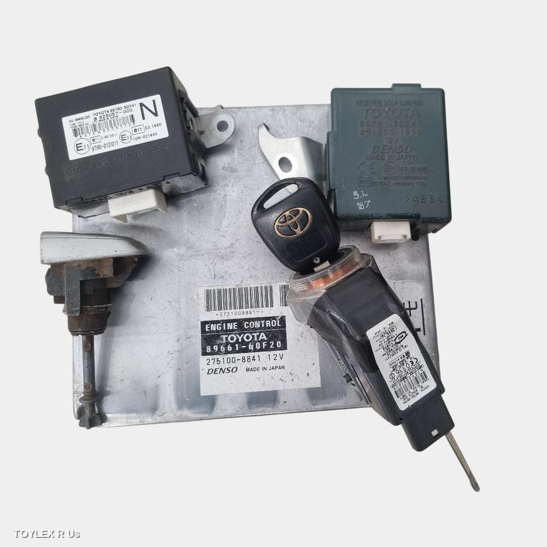TOYOTA PRADO 2008 Ecu 120 SERIES, ENGINE ECU, 4.0, PETROL, 1GR-FE, AUTO (5SPD), P/N 8966160F20, SEC SET (ECU/IMM/READER/KEY)