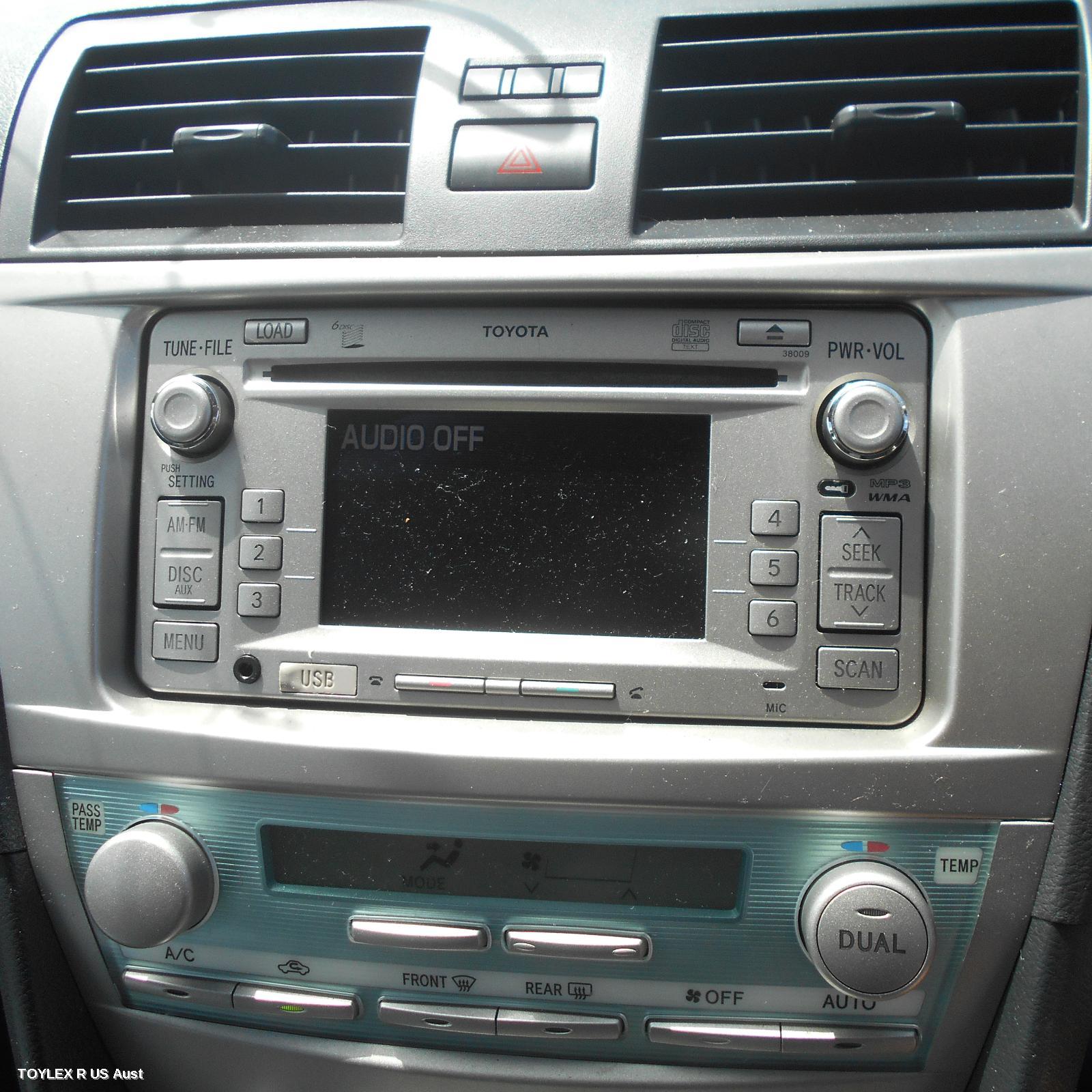 TOYOTA CAMRY 2011 Radio/Cd/Dvd/Sat/Tv CD STACKER-6 DISC, ACV40, W/ BLUETOOTH & REVERSE CAMERA TYPE