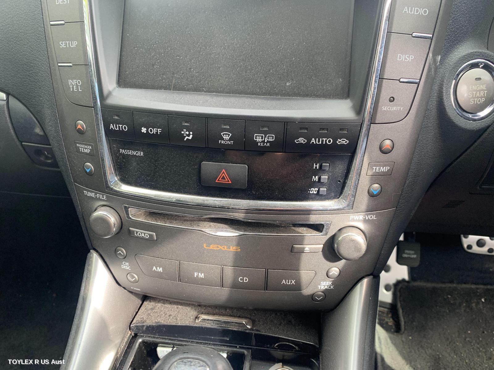 LEXUS IS250/IS250C 2012 Radio/Cd/Dvd/Sat/Tv HEAD UNIT, 6 DISC CD STACKER (P/N ON FACE P2880), GSE20R