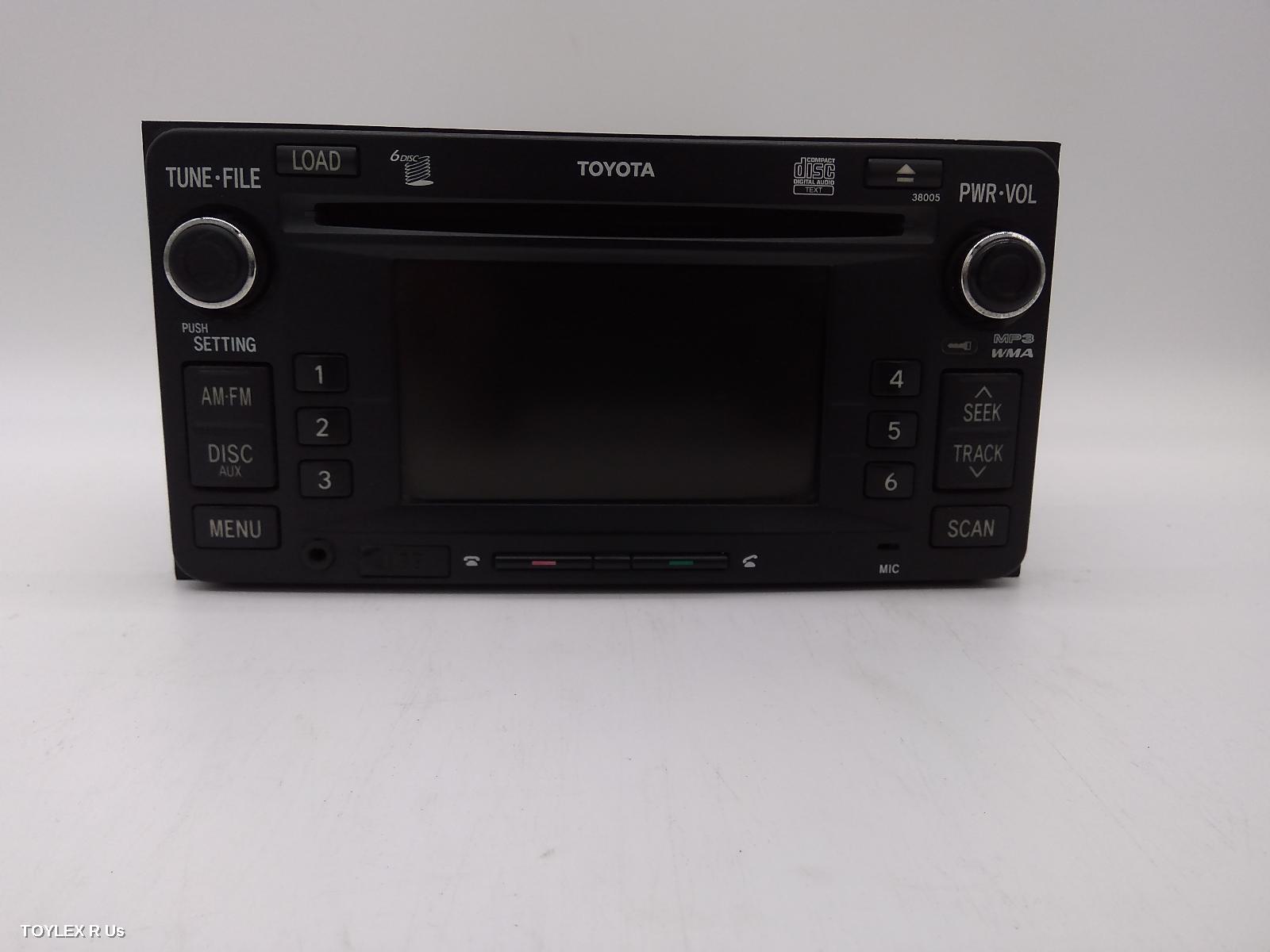 TOYOTA KLUGER 2012 Radio/Cd/Dvd/Sat/Tv 6 DISC CD STACKER (P/N ON FACE 38005), GSU40-GSU45