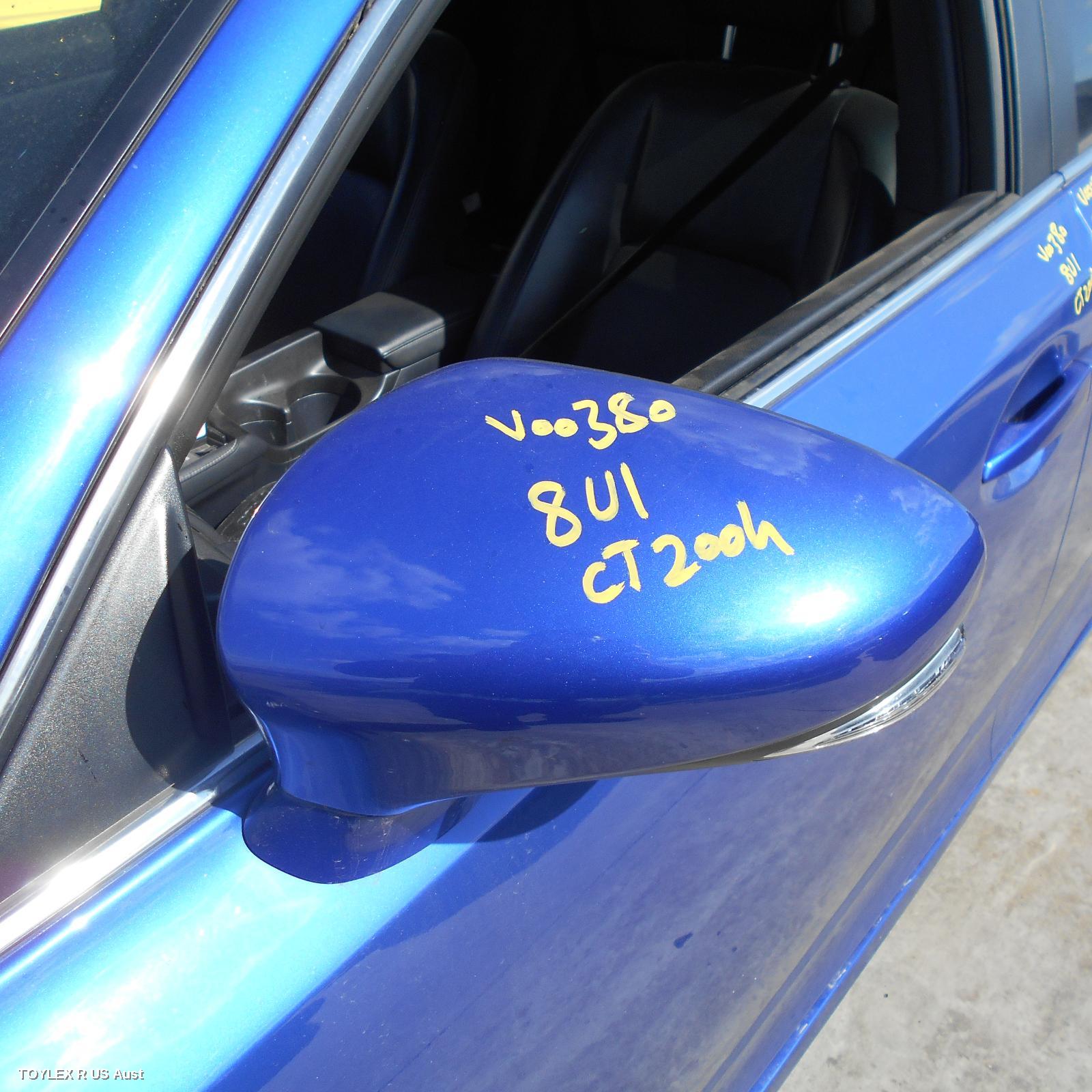 LEXUS CT200H 2011 Left Door Mirror ZWA10, F SPORT, FOLDING TYPE