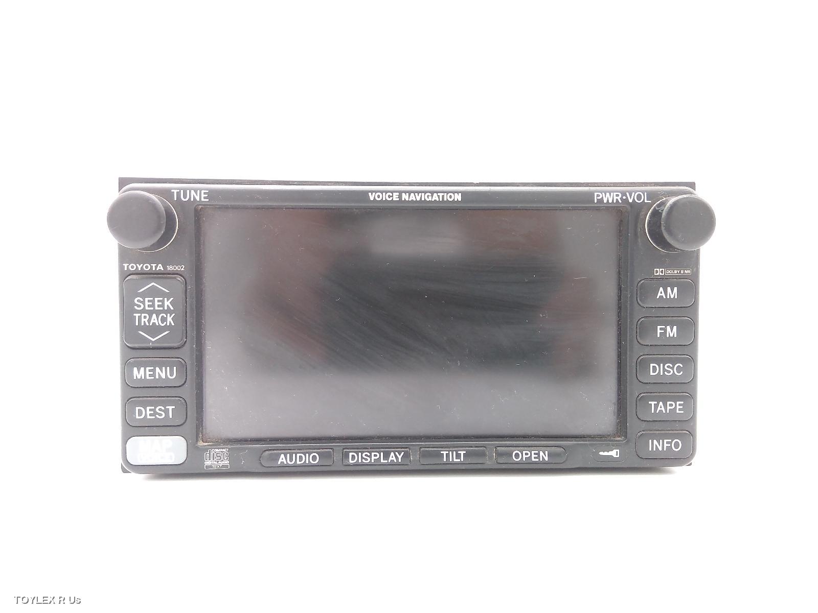 TOYOTA PRADO 2008 Radio/Cd/Dvd/Sat/Tv SAT NAV HEAD UNIT (P/N ON FACE 18002), 120 SERIES