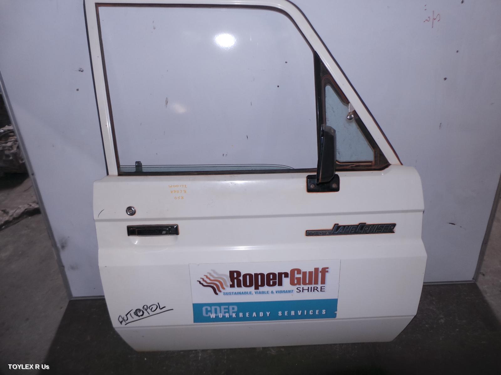 TOYOTA LANDCRUISER 2012 Left Front Door 79 SERIES, UTE, WORKMATE, 1/4 GLASS TYPE