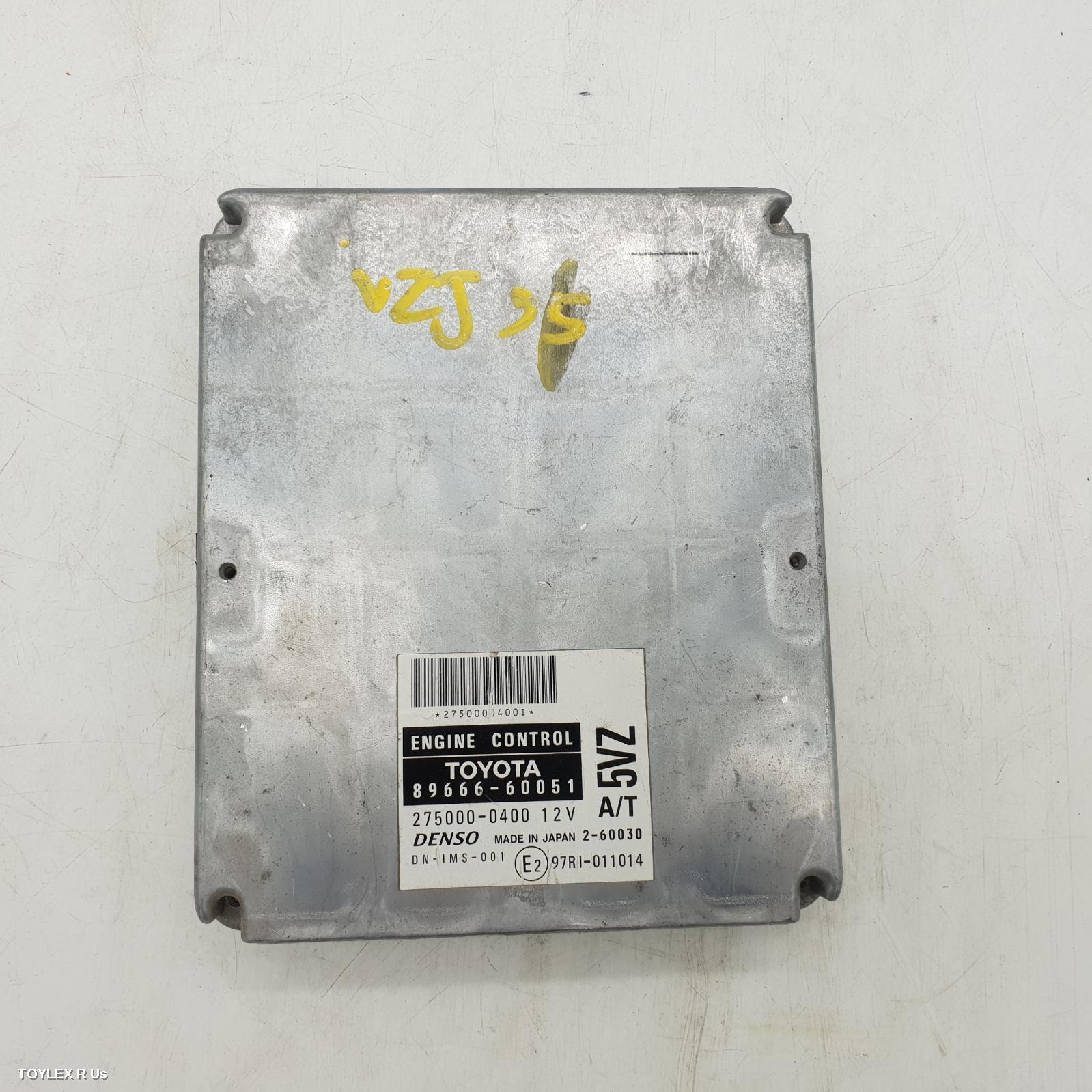 TOYOTA PRADO 1998 Ecu ENGINE ECU, 3.4, 5VZ-FE, PETROL, AUTO, P/N 8966660051, ECU ONLY, 95 SERIES