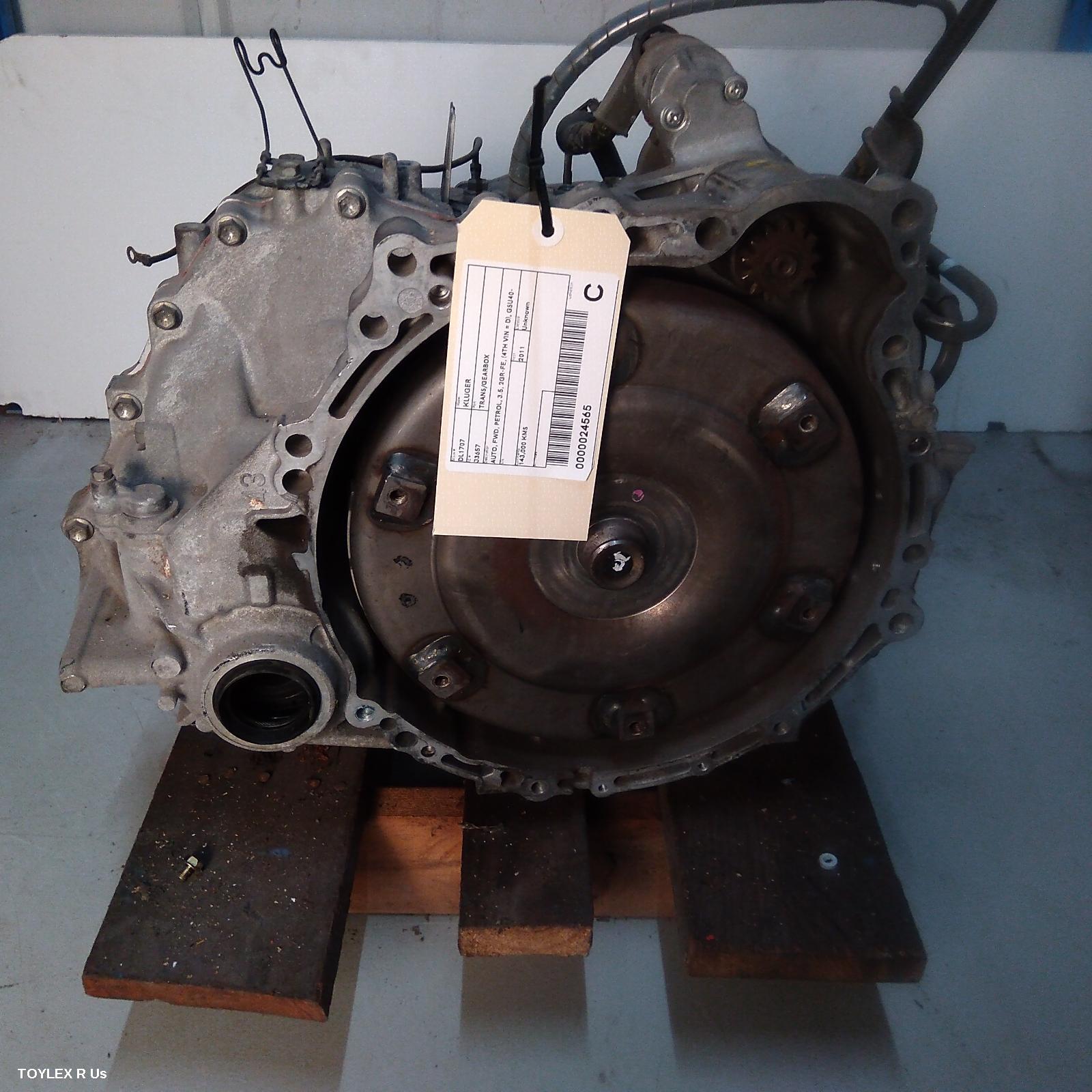 TOYOTA KLUGER 2011 Trans/Gearbox AUTO, FWD, PETROL, 3.5, 2GR-FE, (4TH VIN = D), GSU40-GSU45