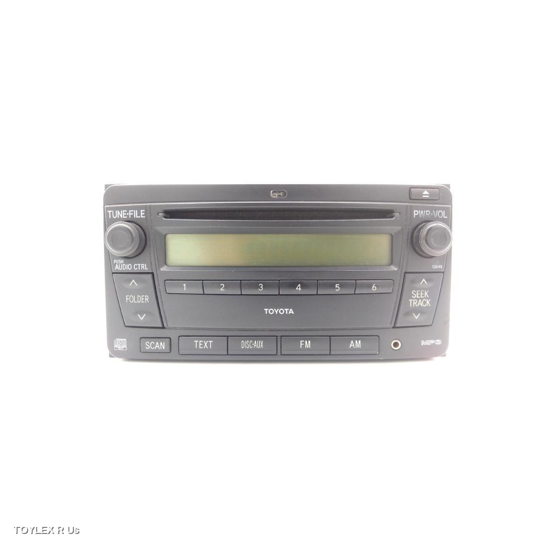 TOYOTA HIACE 2007 Radio/Cd/Dvd/Sat/Tv SINGLE DISC CD PLAYER (P/N ON FACE 12848), TRH/KDH