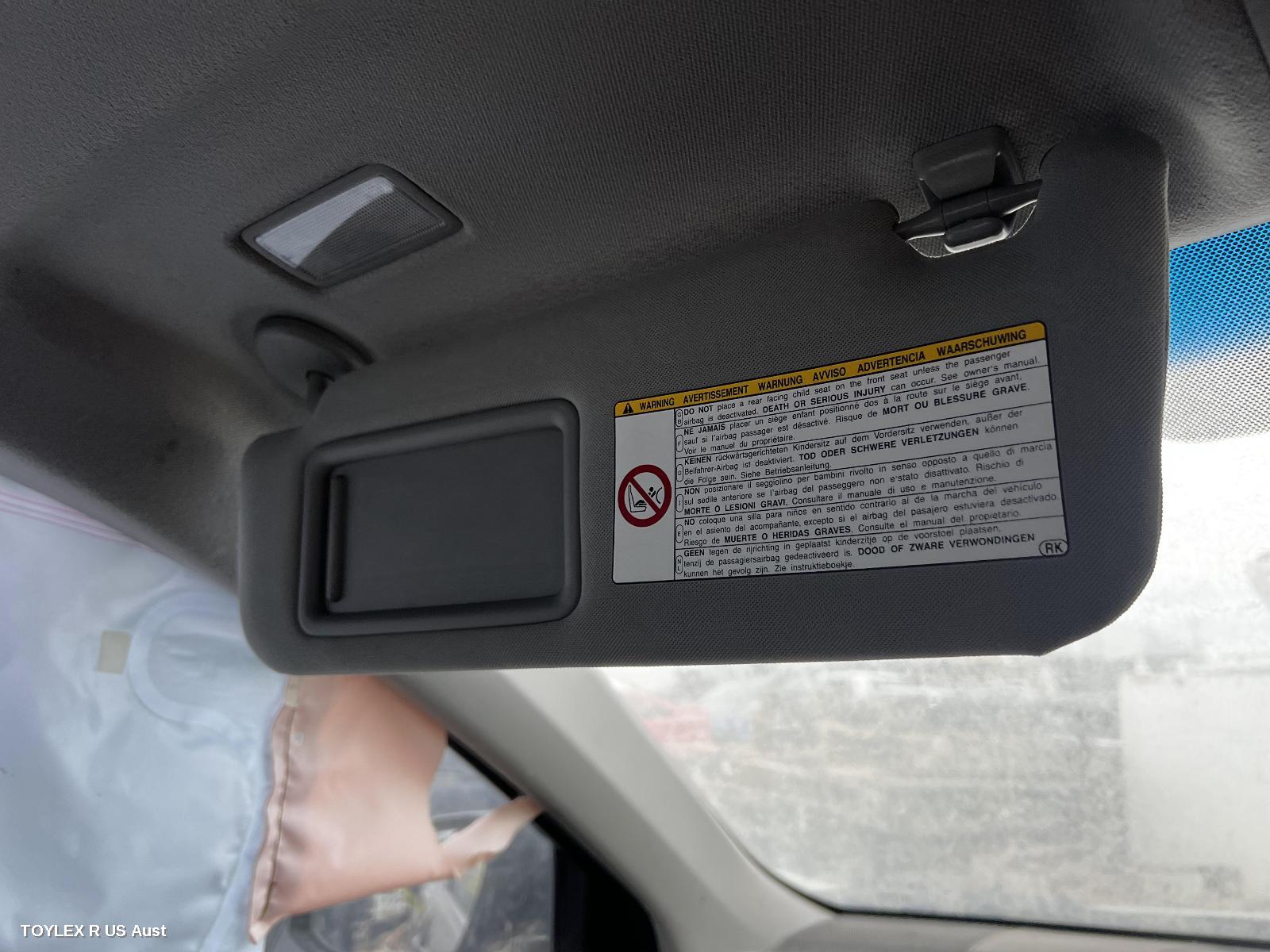 TOYOTA CAMRY 2014 Sunvisor ASV50/AVV50, LH SIDE, W/ LAMP TYPE
