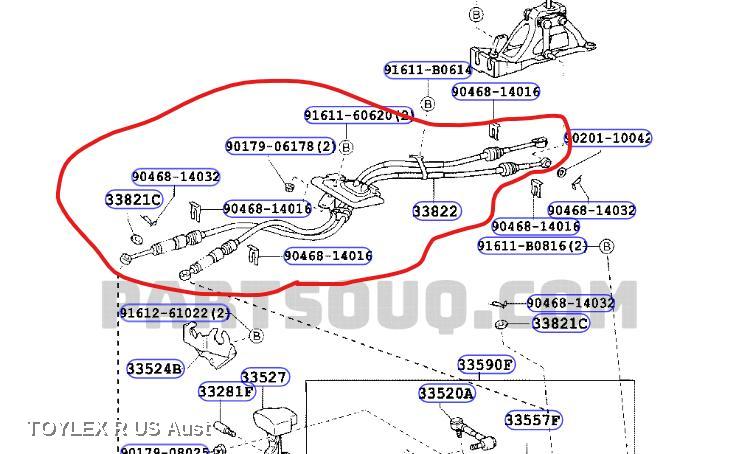 TOYOTA CELICA 2002 Gear Linkage ZZT231