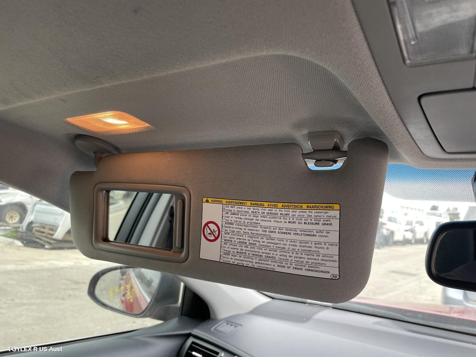 TOYOTA CAMRY 2016 Sunvisor ASV50/AVV50, LH SIDE, W/ LAMP TYPE