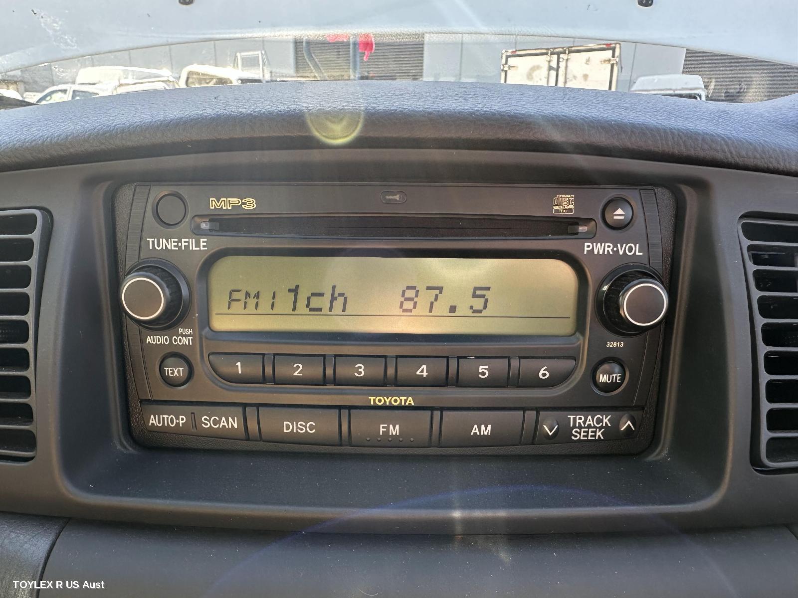 TOYOTA COROLLA 2006 Radio/Cd/Dvd/Sat/Tv SINGLE DISC CD PLAYER (P/N ON FACE 32813), ZZE122