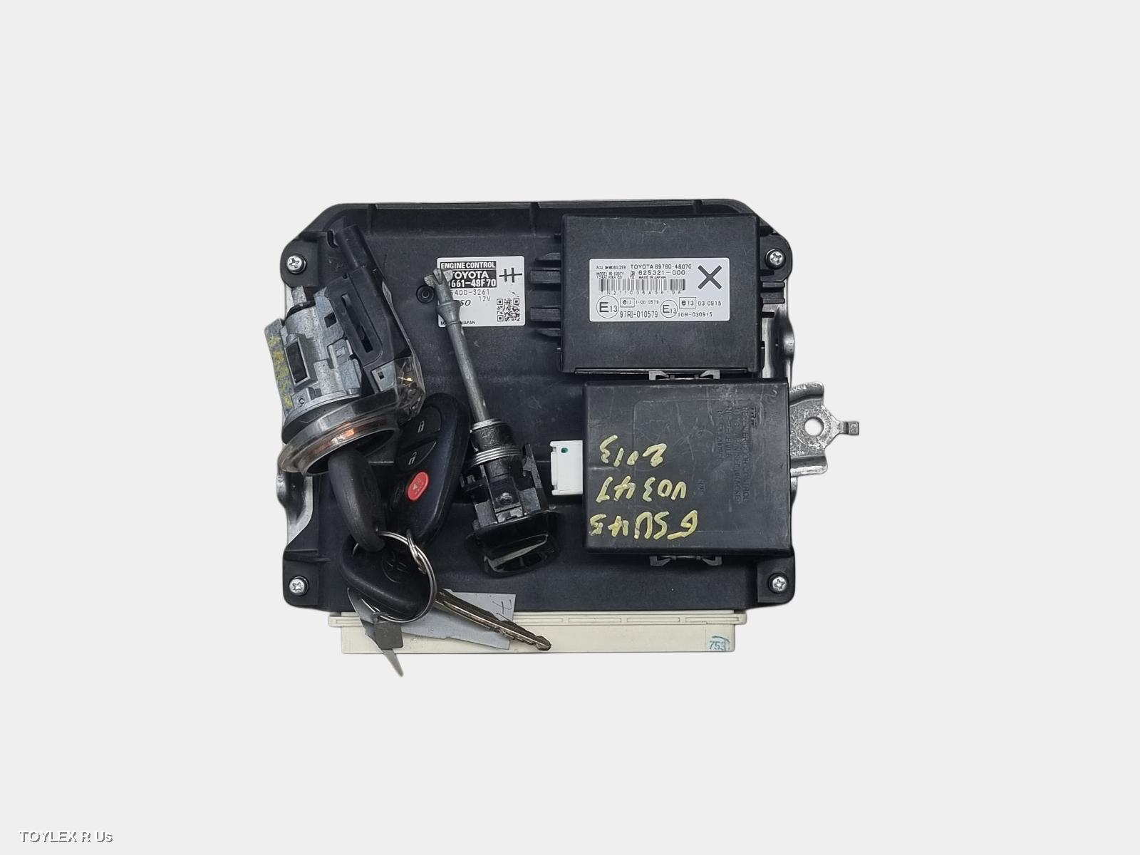 TOYOTA KLUGER 2013 Ecu GSU45, ENGINE ECU, 3.5, 2GR-FE, PETROL, P/N 8966148F70, SEC SET (ECU/IMM/READER/KEY)