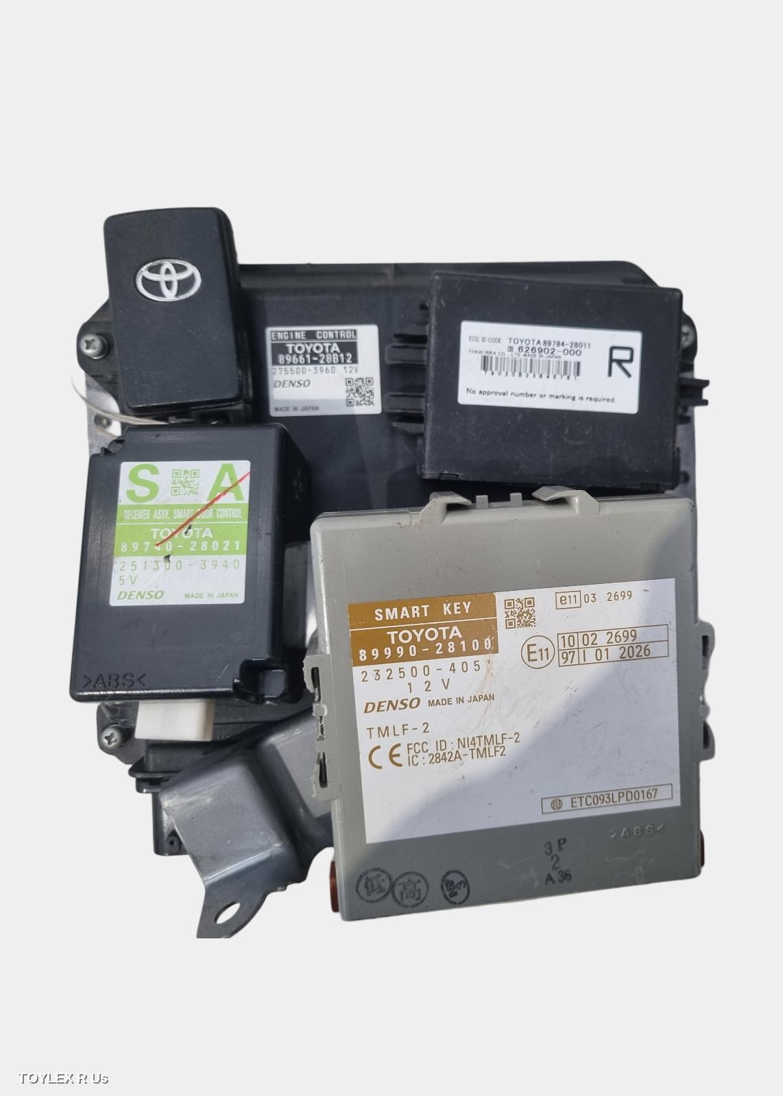 TOYOTA ESTIMA 2012 Ecu ENGINE ECU, 2.4, PETROL, 2AZ-FE, SEC SET (ECU/IMM/READER/KEY), XR50, 05-19 (IMPORT)