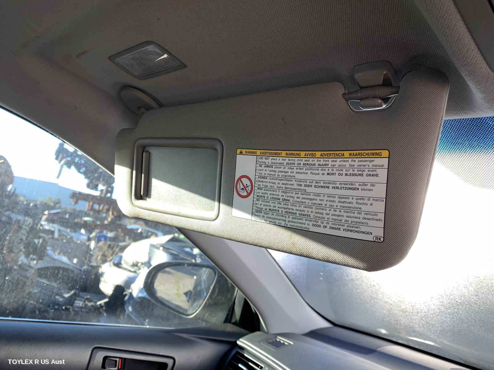 TOYOTA CAMRY 2015 Sunvisor ASV50/AVV50, LH SIDE, W/ LAMP TYPE