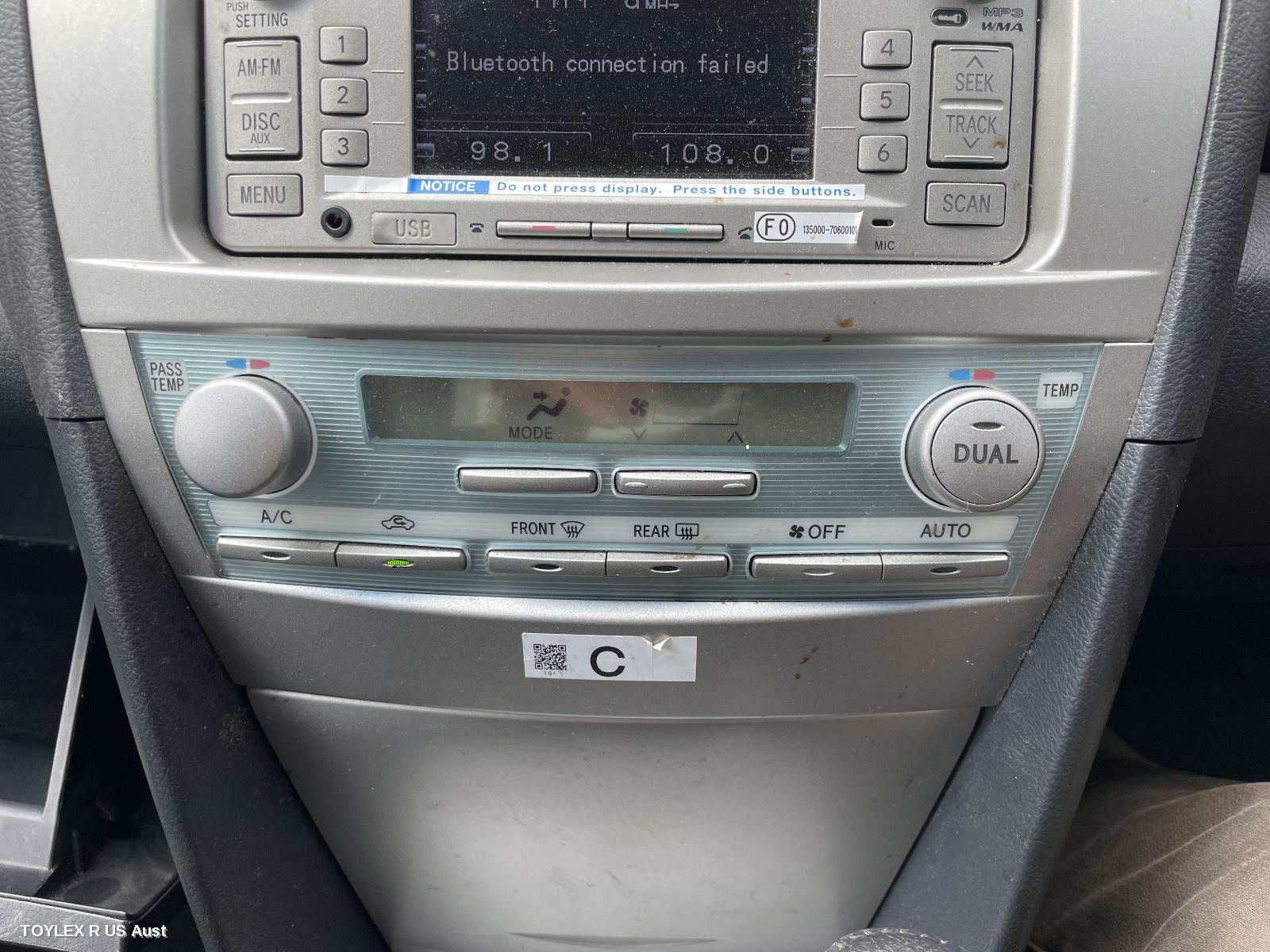 TOYOTA CAMRY 2010 Heater/Ac Controls ACV40/AHV40, ATEVA/GRANDE/SPORTIVO/TOURING/HYBRID, CLIMATE CONTROL TYPE