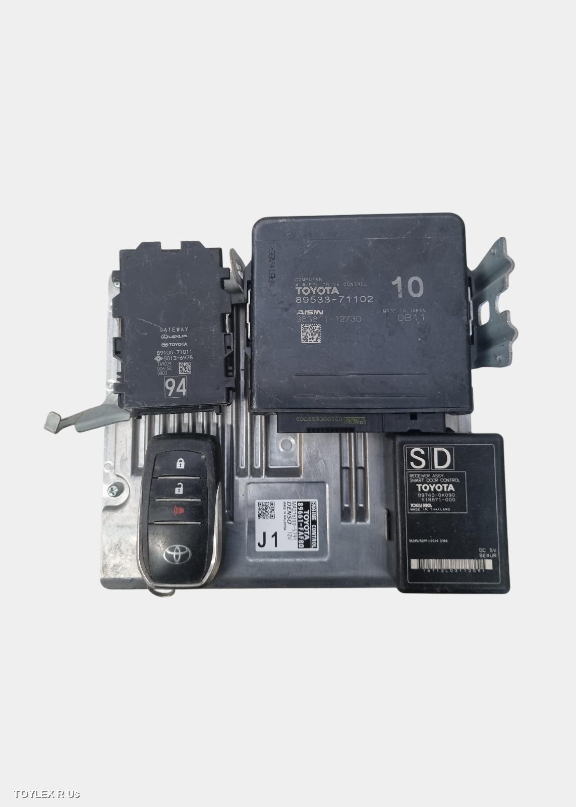 TOYOTA HILUX 2020 Ecu ENGINE ECU, 2.8, 1GD-FTV, DIESEL, AUTO, P/N 89661FAF80, SEC SET (ECU/IMM/READER/KEY)