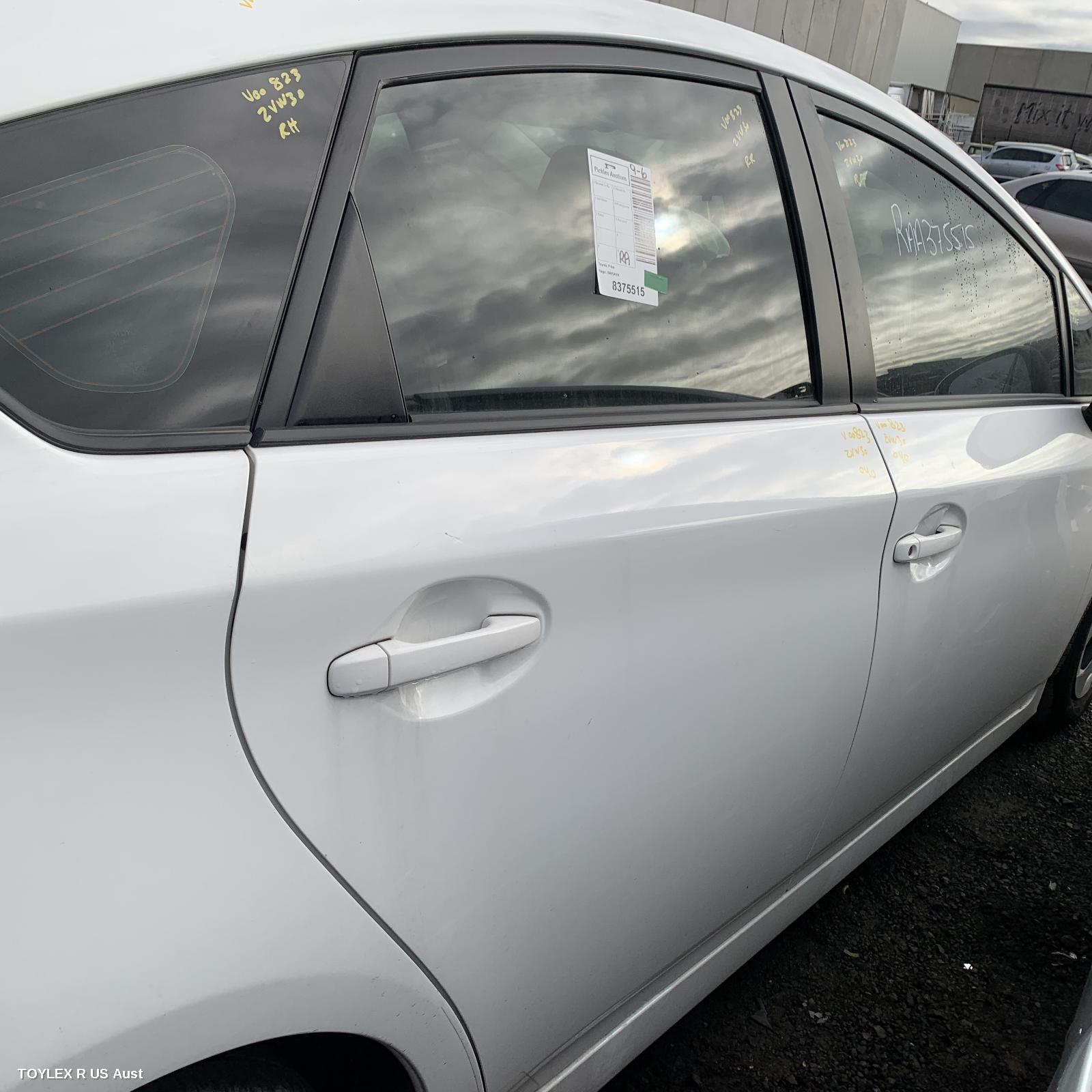 TOYOTA PRIUS 2013 Right Rear Door Sliding ZVW30R