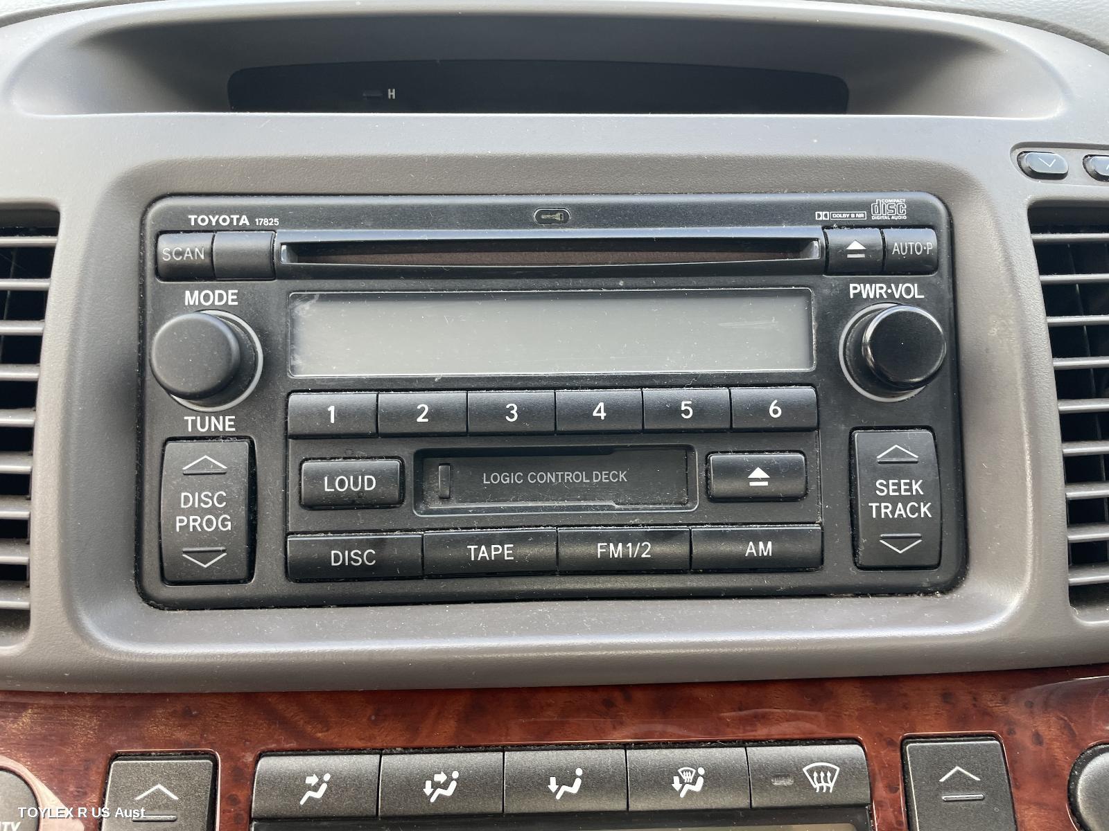 TOYOTA CAMRY 2005 Radio/Cd/Dvd/Sat/Tv SINGLE DISC CD PLAYER (P/N ON FACE 17825), SK36