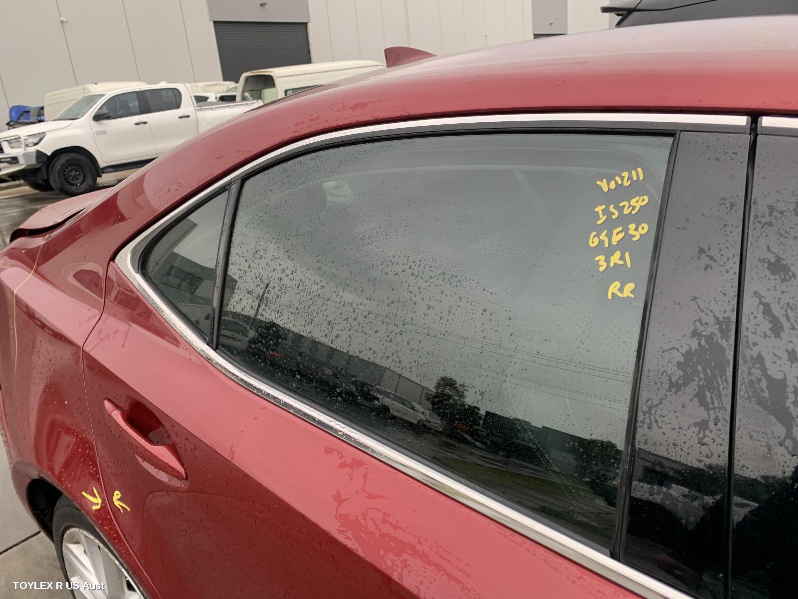 LEXUS IS SERIES 2013 Right Rear Door Window XE30