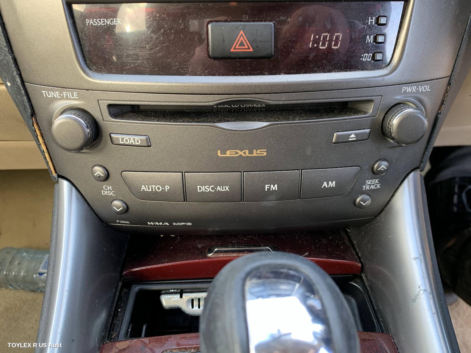 LEXUS IS250/IS250C 2007 Radio/Cd/Dvd/Sat/Tv HEAD UNIT, 6 DISC CD STACKER (P/N ON FACE P2806), GSE20R