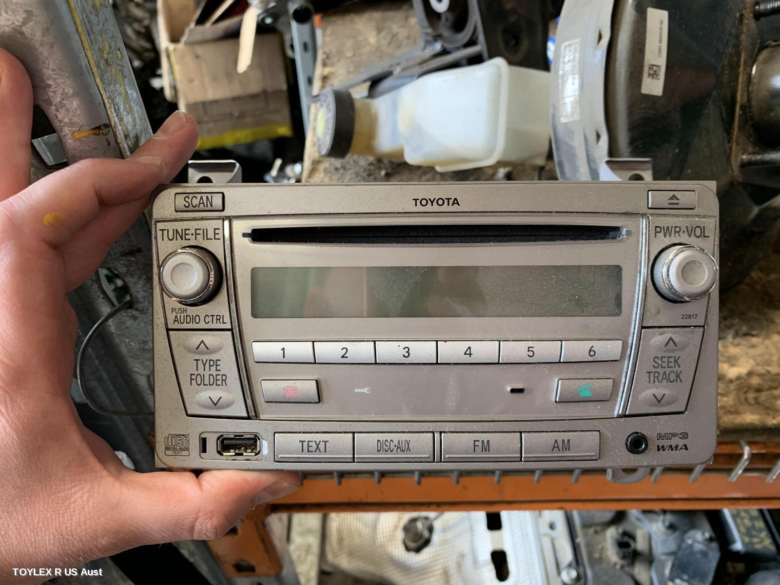 TOYOTA YARIS 2010 Radio/Cd/Dvd/Sat/Tv SINGLE DISC CD PLAYER (P/N ON FACE 22817), NCP9#