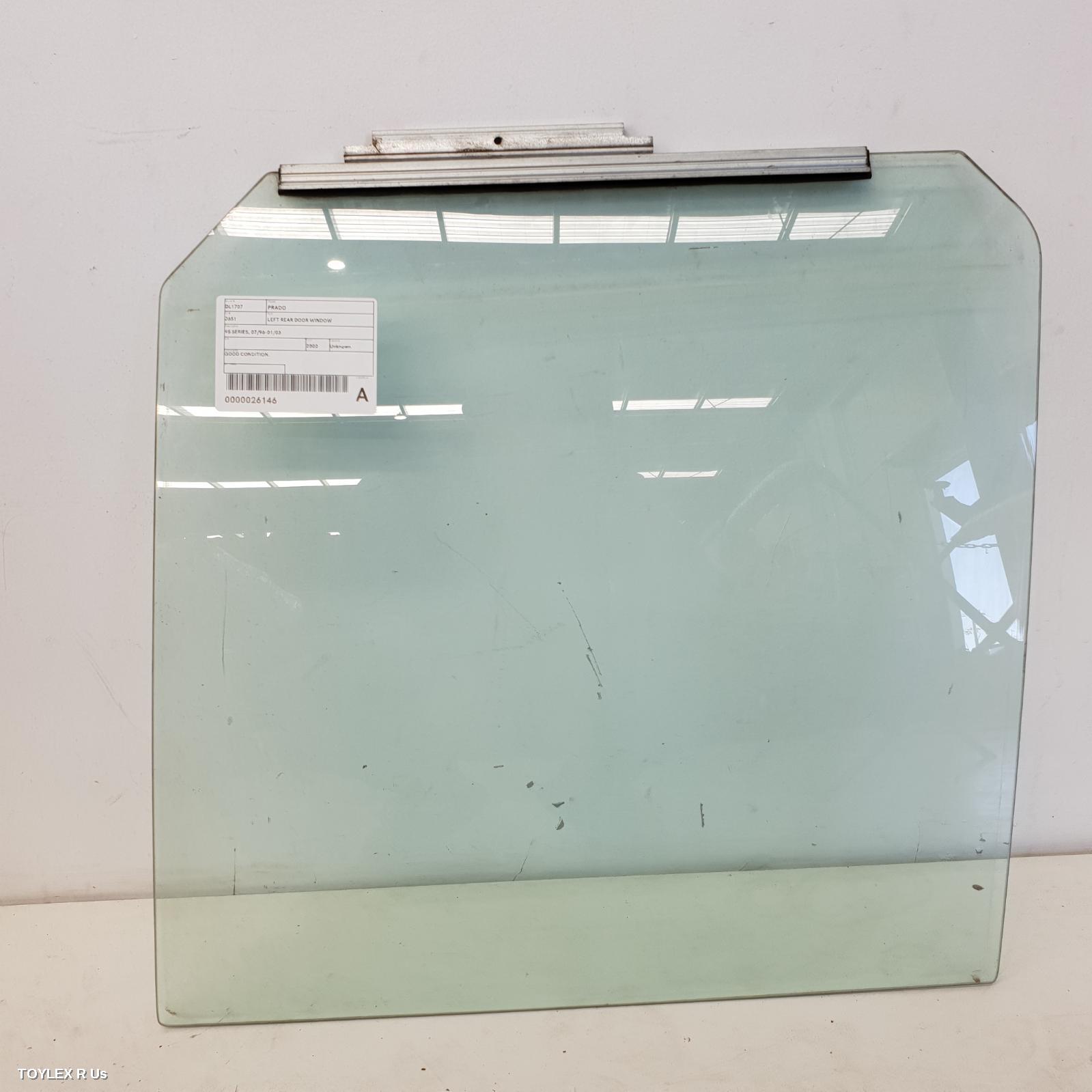 TOYOTA PRADO 2000 Left Rear Door Window 95 SERIES