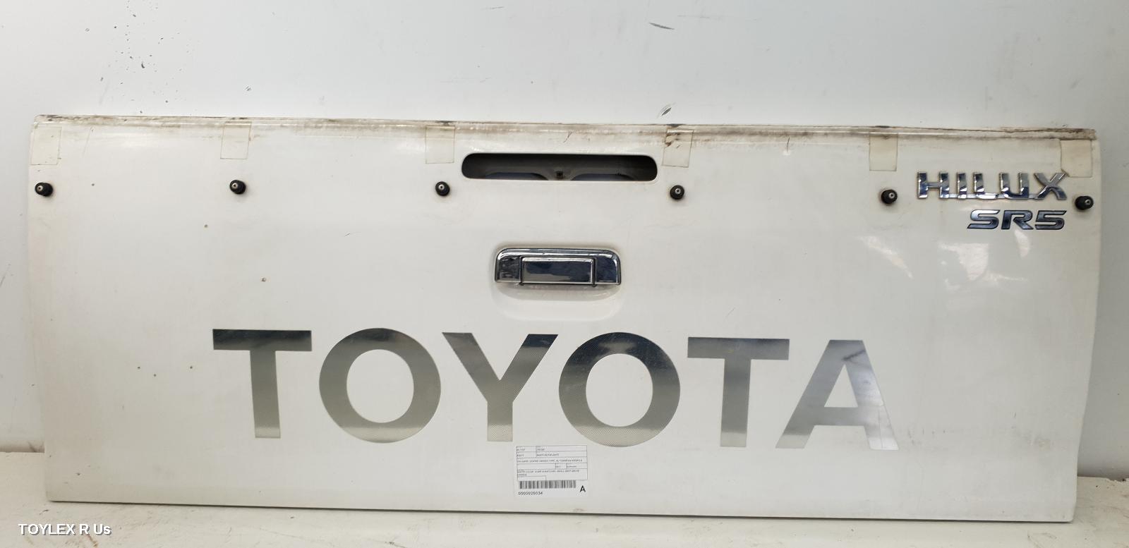 TOYOTA HILUX 2011 Bootlid/Tailgate TAILGATE, CENTRE HANDLE TYPE, W/ TONNEAU HOOKS & LAMP HOLE, NON CAMERA TYPE