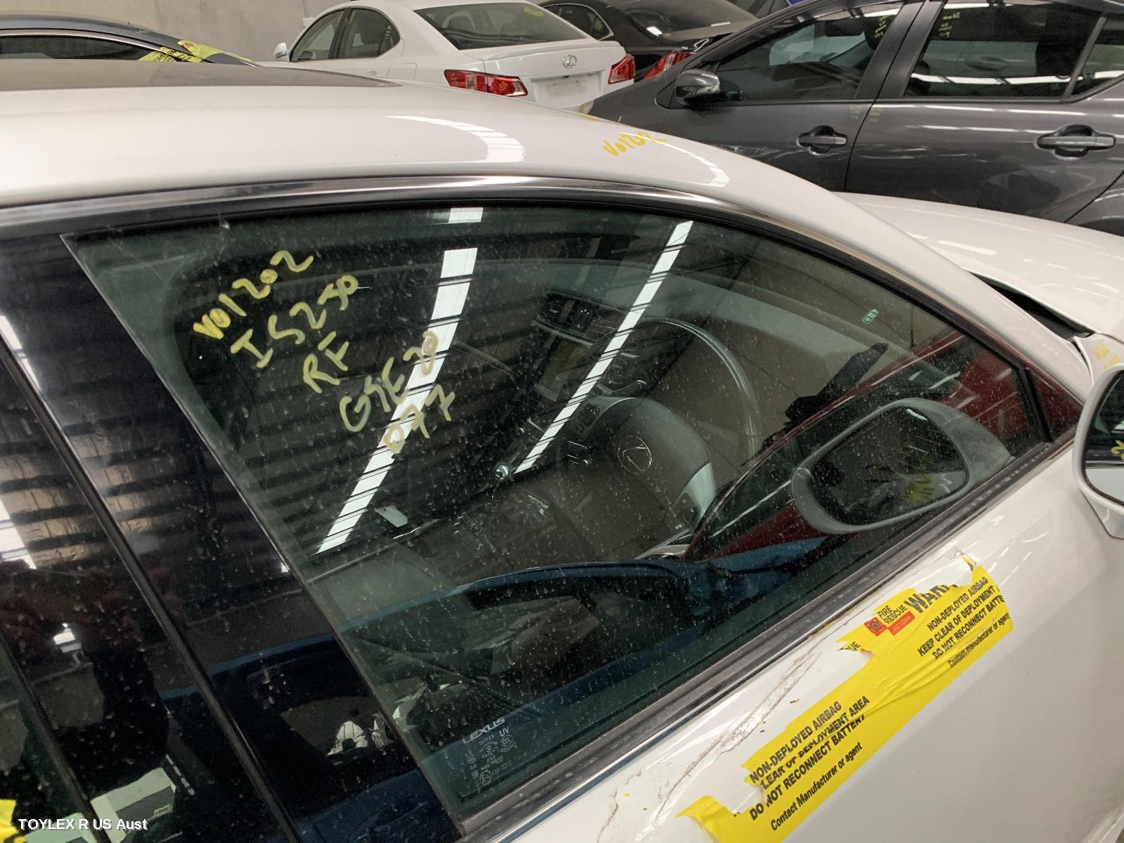 LEXUS IS250/IS250C 2010 Right Front Door Window IS250/IS350/IS F, GSE20R/GSE21R/USE20R, SEDAN