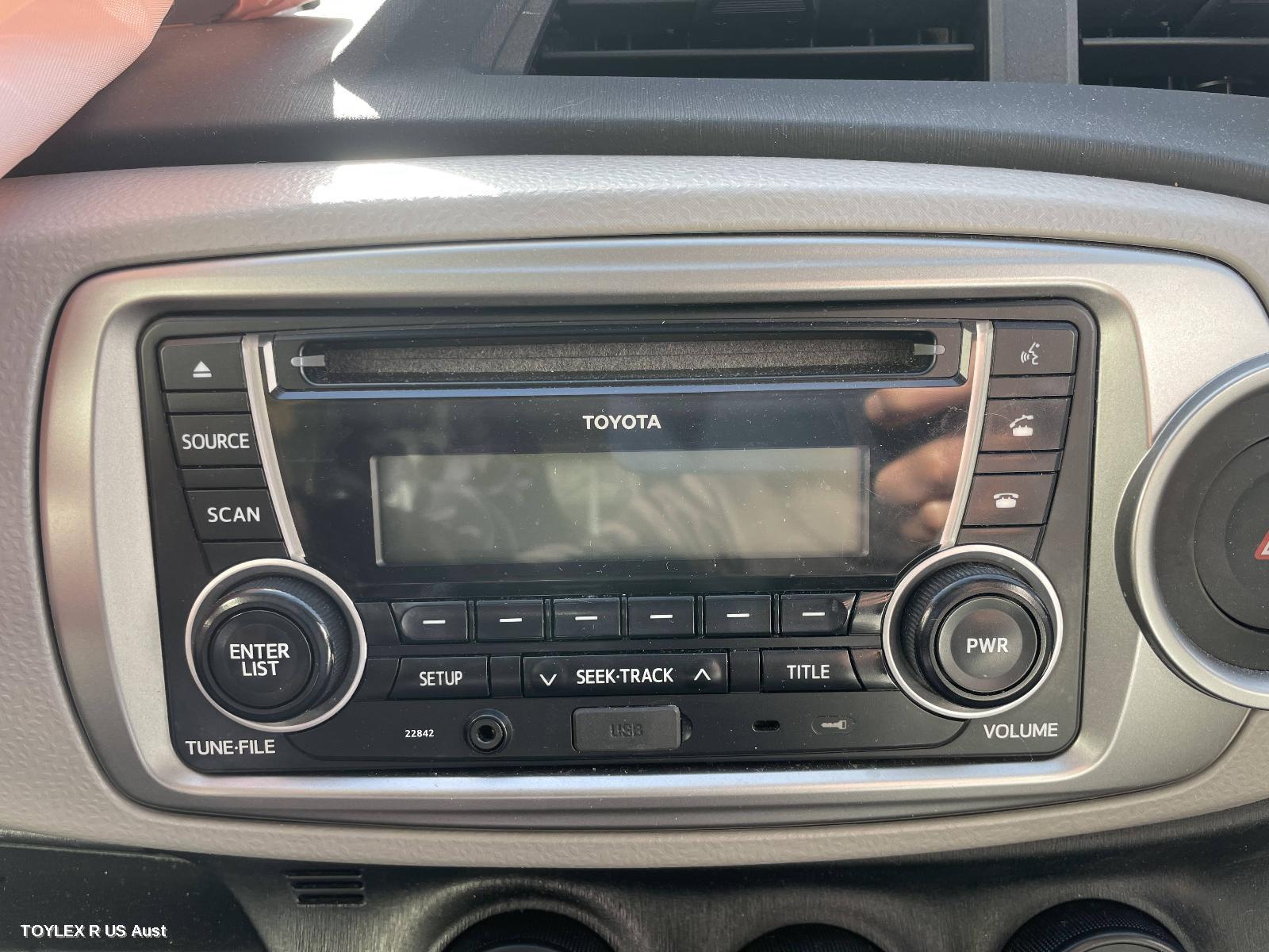 TOYOTA YARIS 2013 Radio/Cd/Dvd/Sat/Tv SINGLE DISC CD PLAYER (P/N ON FACE 22842), NCP13#