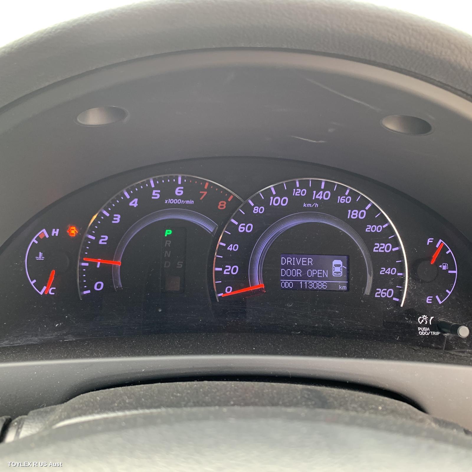 TOYOTA AURION 2011 Instrument Cluster INSTRUMENT CLUSTER, TOURING/SPORTIVO, GSV40R