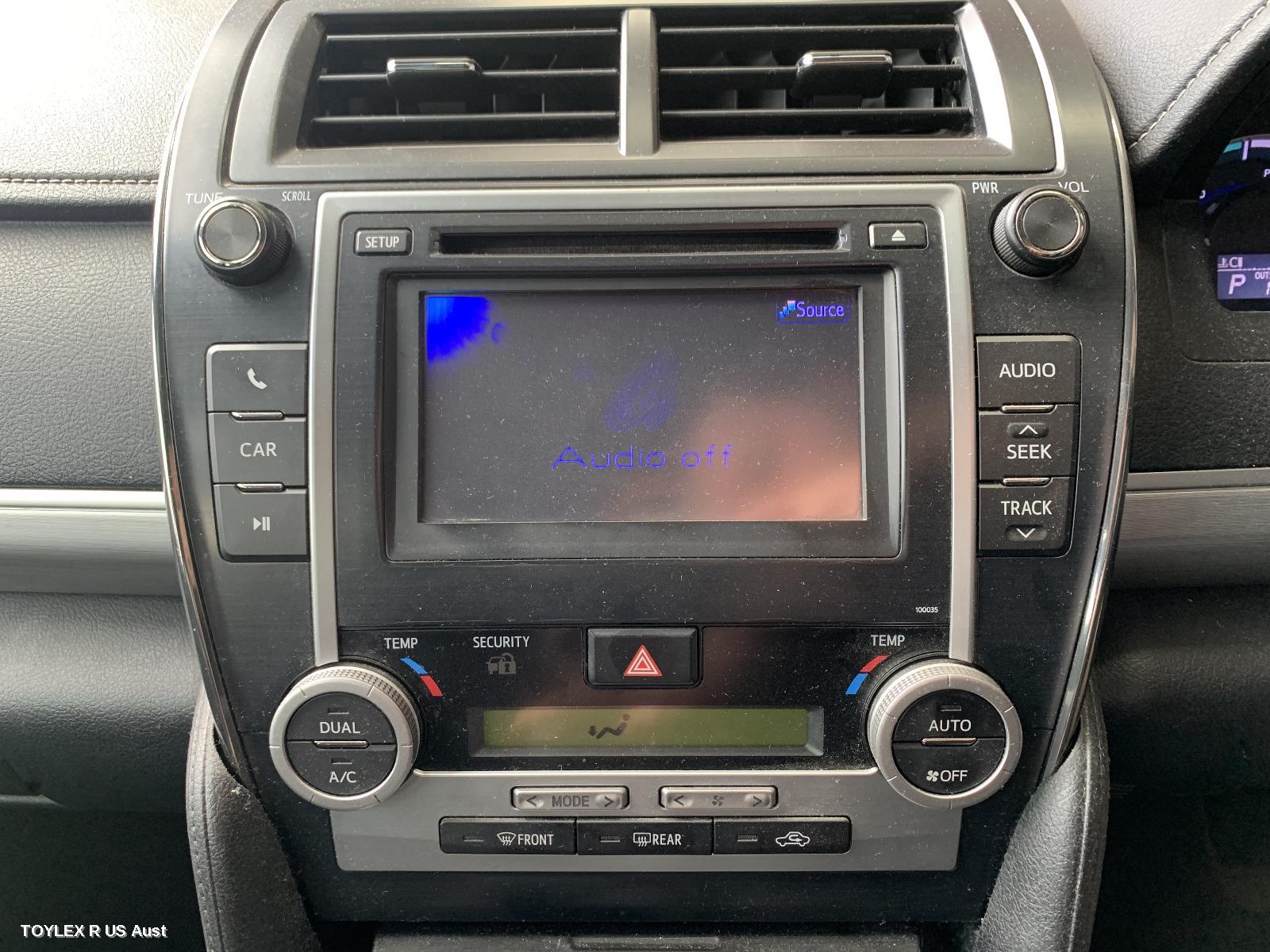 TOYOTA CAMRY 2013 Radio/Cd/Dvd/Sat/Tv 6.1in TOUCHSCREEN (P/N ON FACE 100035), ASV50/AVV50