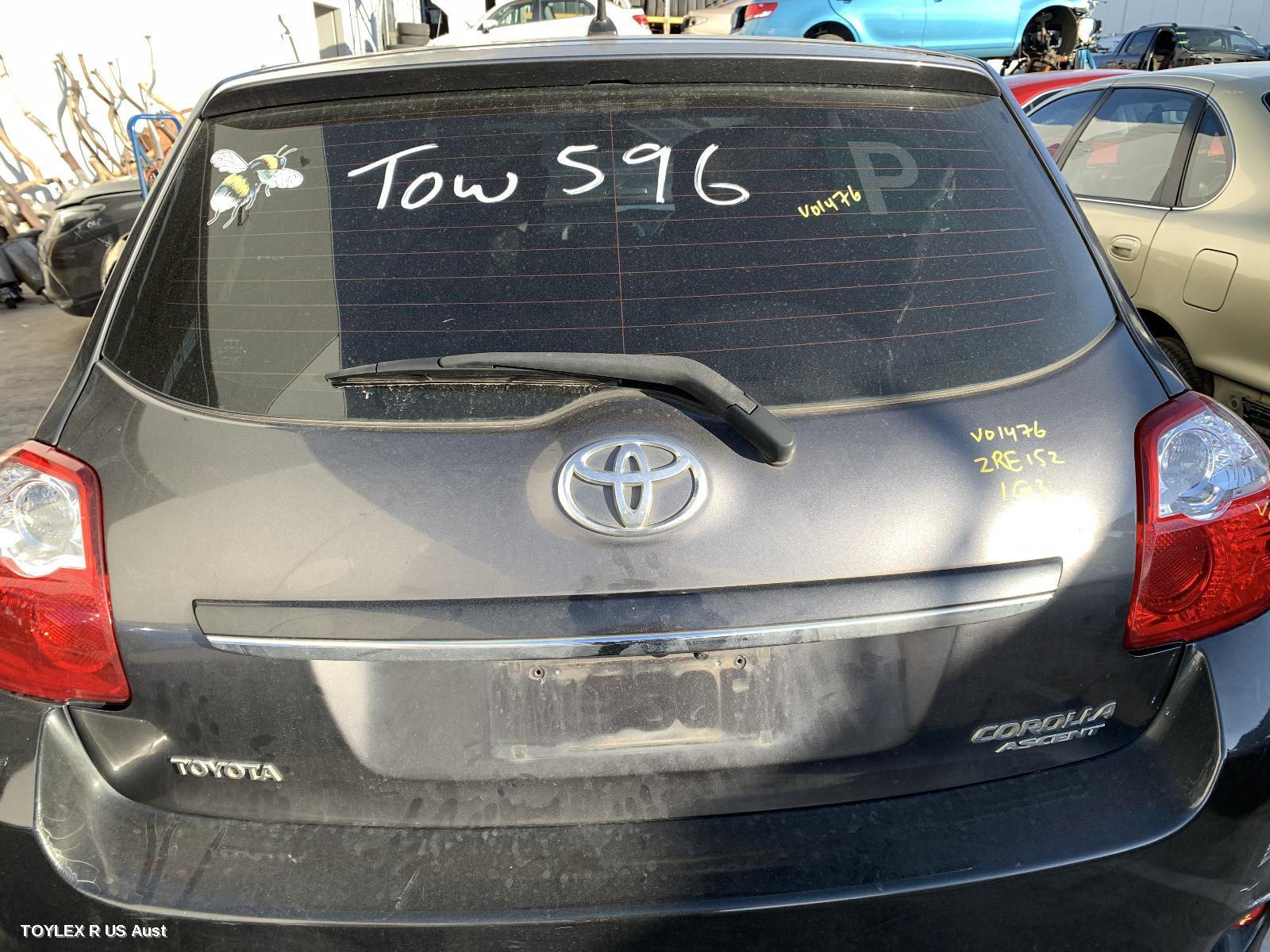 TOYOTA COROLLA 2010 Bootlid/Tailgate TAILGATE, ZRE152R, HATCH, NON SPOILER TYPE