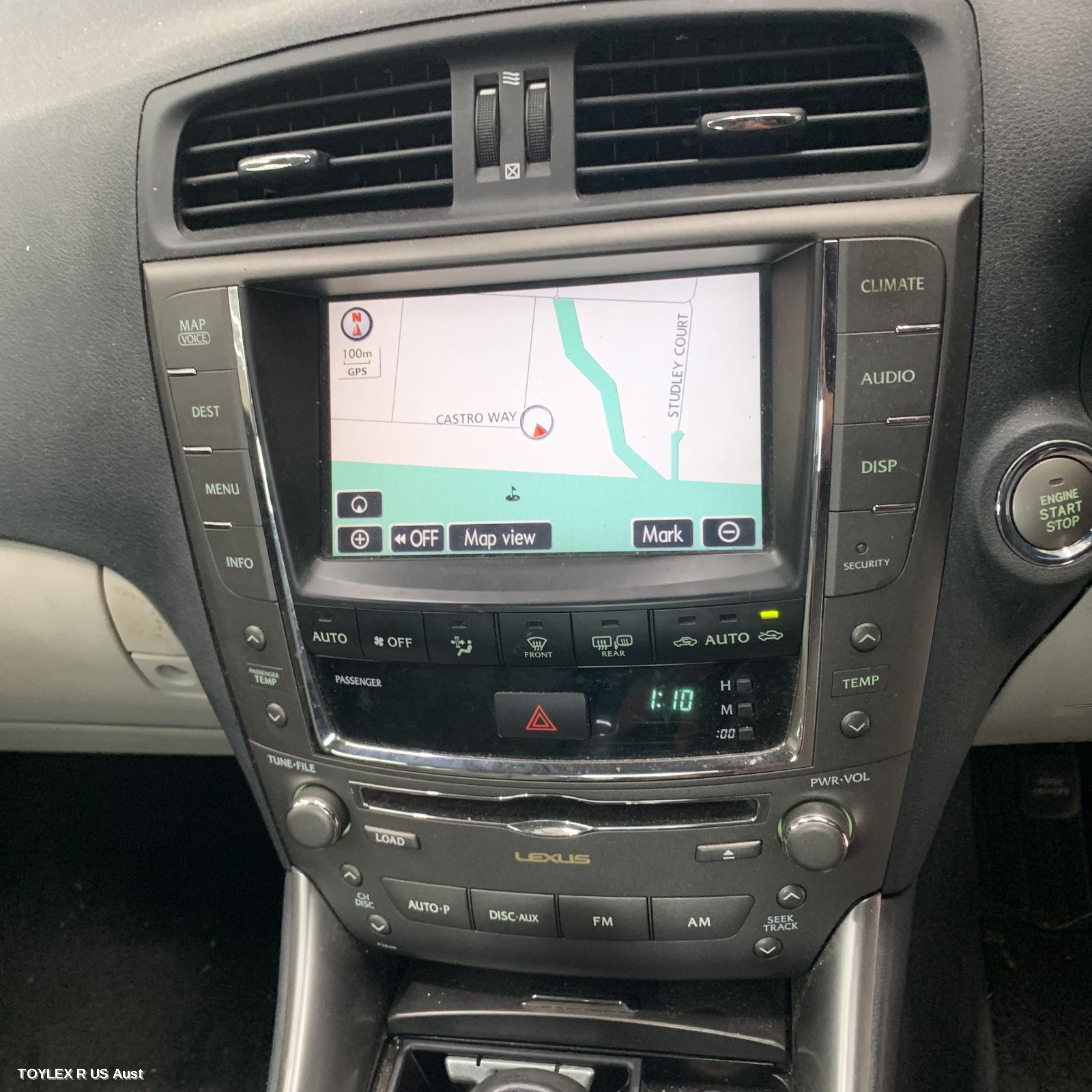 LEXUS IS250/IS250C 2009 Radio/Cd/Dvd/Sat/Tv DISPLAY/CONTROL UNIT, SAT NAV TYPE, GSE20R