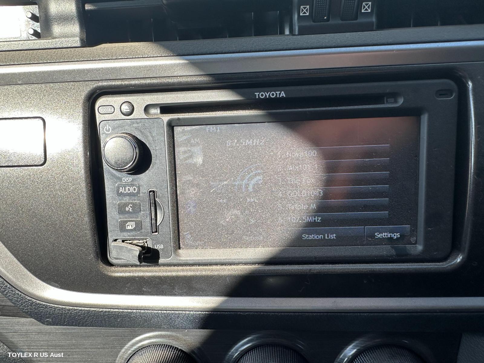 TOYOTA COROLLA 2014 Radio/Cd/Dvd/Sat/Tv SINGLE DISC CD PLAYER (P/N ON FACE 100184), ZRE182R, HATCH
