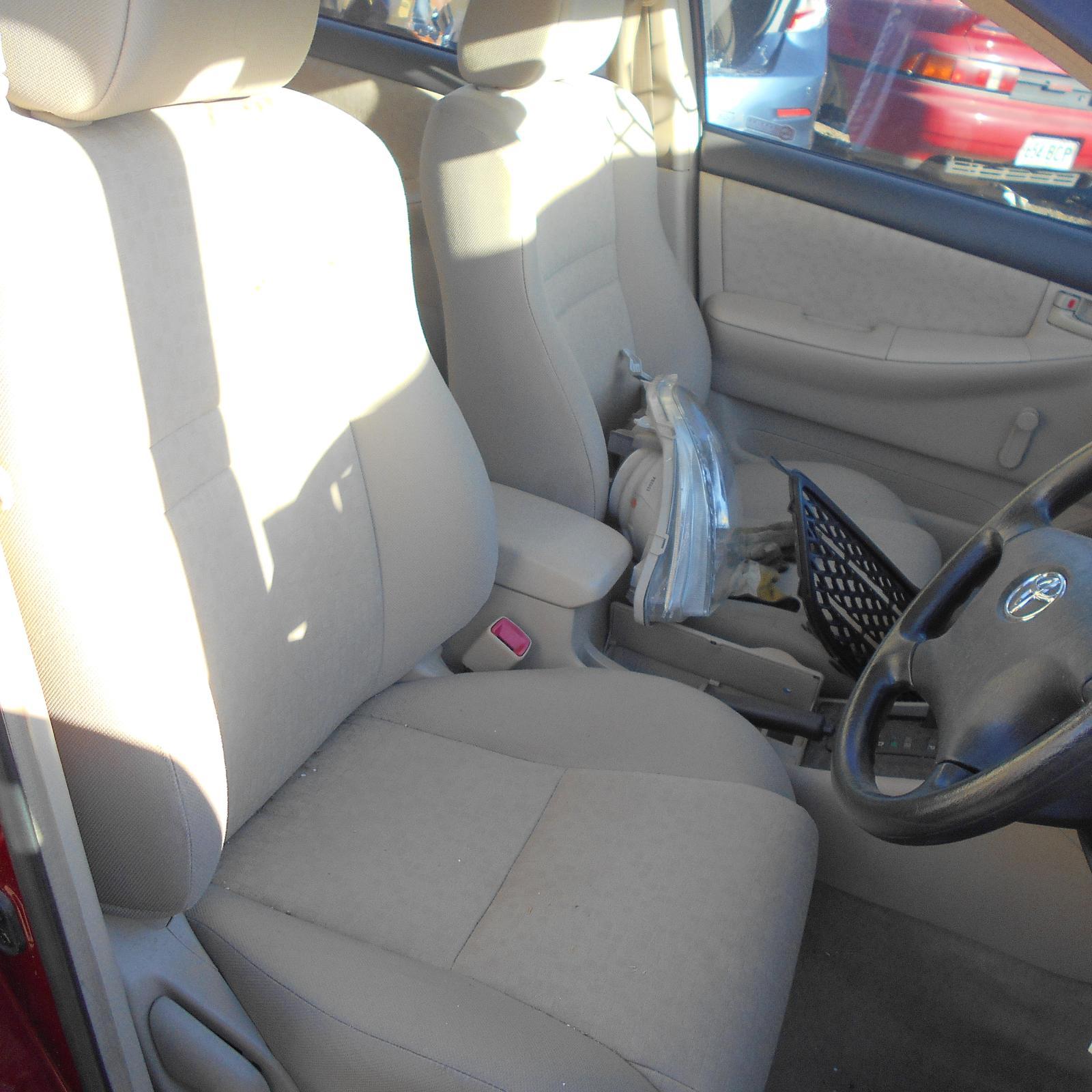 TOYOTA COROLLA, Front Seat, LH FRONT, ZZE122, CLOTH, TAN, NON AIRBAG TYPE, 12/01-06/07