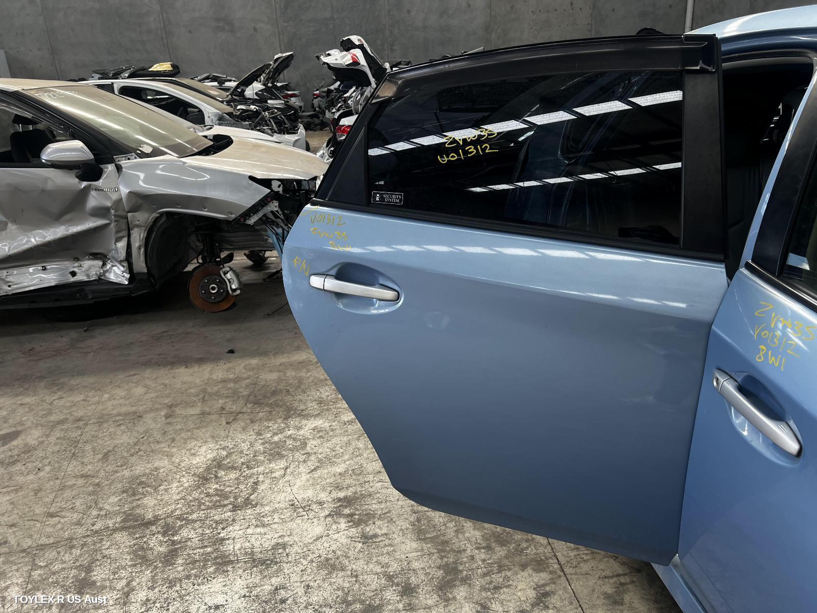 TOYOTA PRIUS 2012 Right Rear Door Sliding ZVW30R