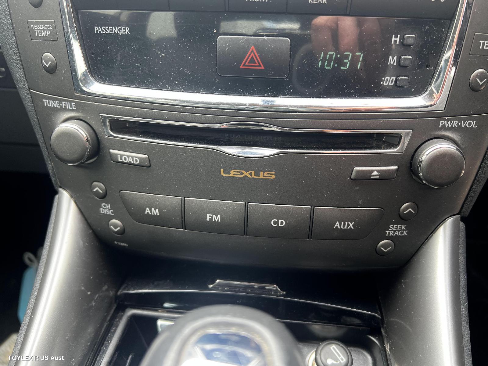 LEXUS IS250/IS250C 2011 Radio/Cd/Dvd/Sat/Tv HEAD UNIT, 6 DISC CD STACKER (P/N ON FACE P2880), GSE20R