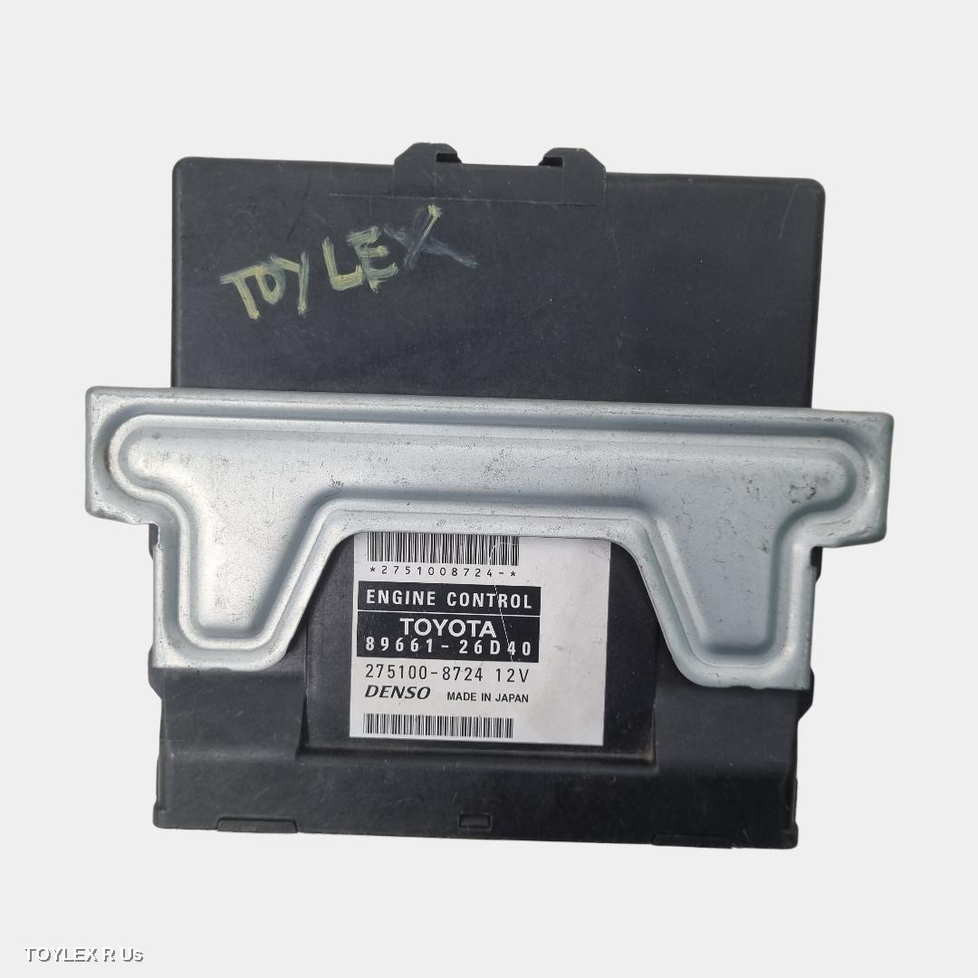 TOYOTA HIACE 2010 Ecu ENGINE ECU, 2.7, 2TR-FE, PETROL, AUTO T/M, P/N 89661-26D40, ECU ONLY, TRH