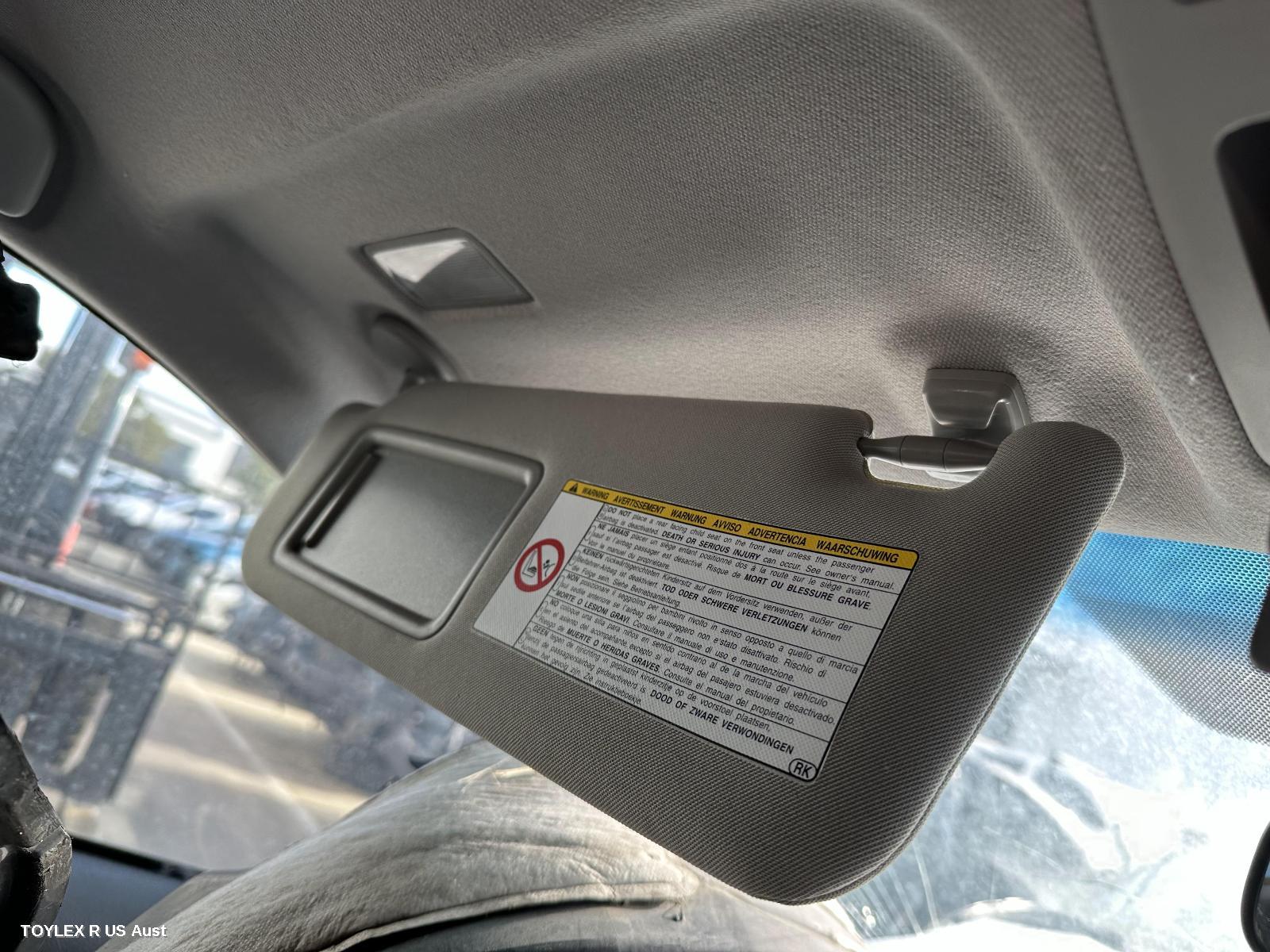 TOYOTA CAMRY 2013 Sunvisor ASV50/AVV50, LH SIDE, W/ LAMP TYPE