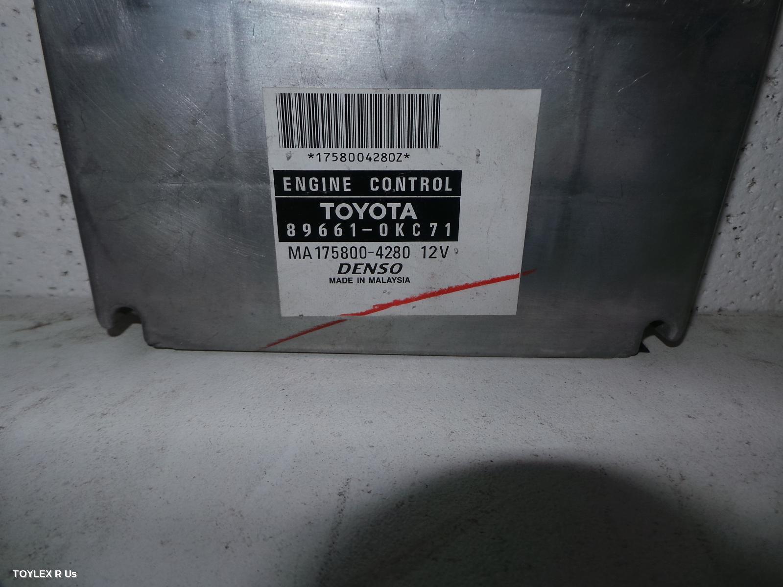 TOYOTA HILUX 2008 Ecu ENGINE ECU, 3.0, 1KD-FTV, DIESEL, MANUAL, P/N 89661-0KC71, ECU ONLY