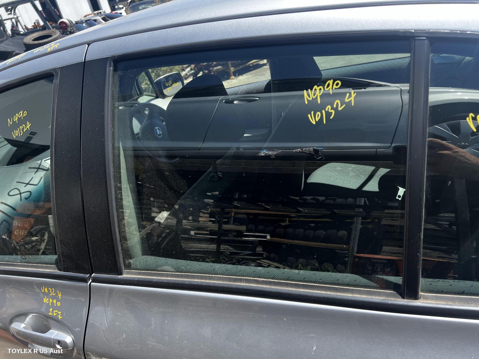 TOYOTA YARIS 2010 Left Rear Door Window NCP9#, HATCH