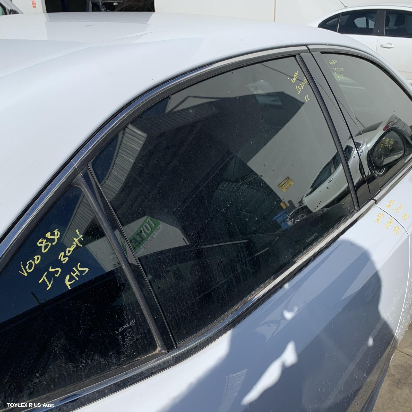 LEXUS IS SERIES 2014 Right Rear Door Window XE30