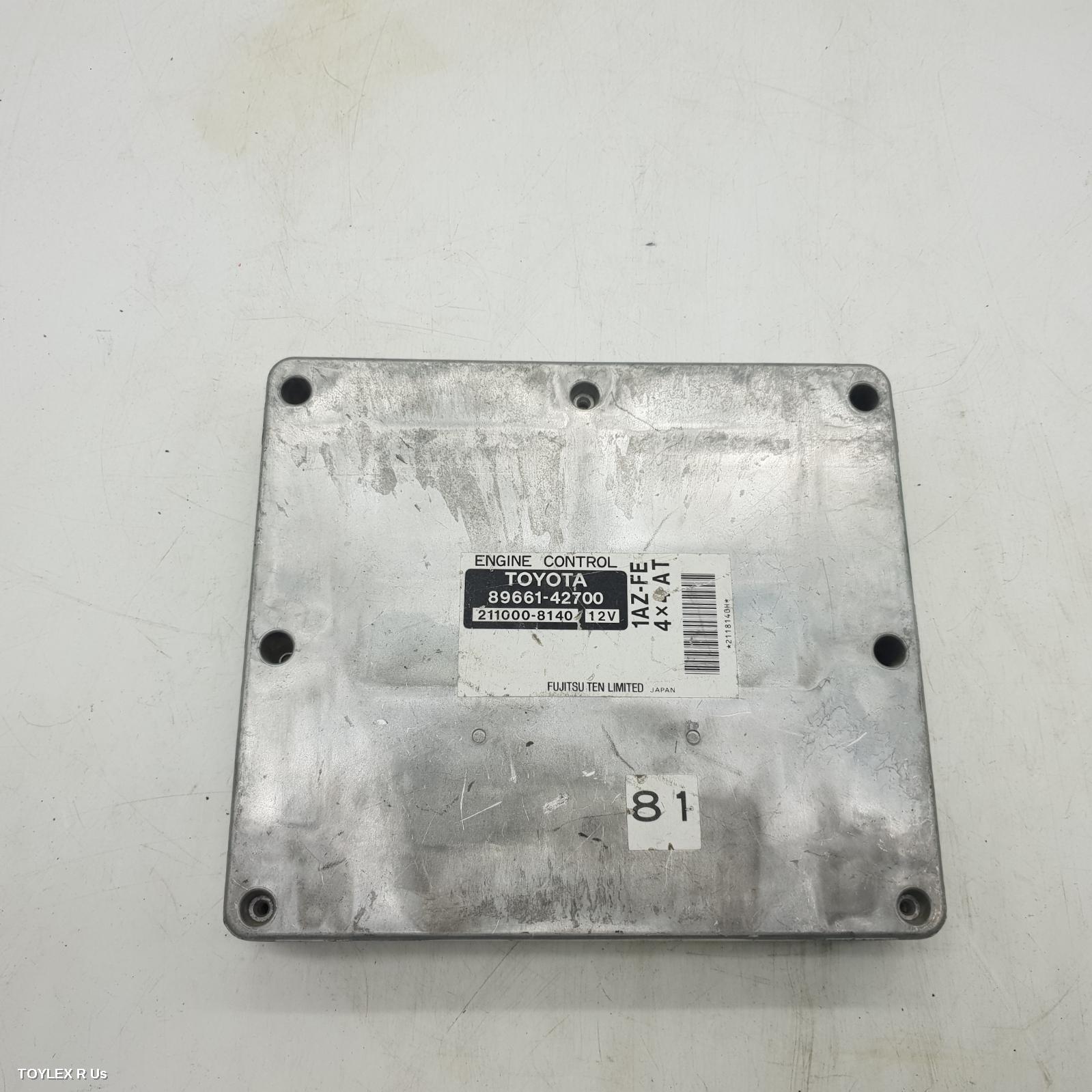 TOYOTA RAV4 2003 Ecu ENGINE ECU, 2.0, 1AZ-FE, AUTO T/M, P/N 89661-42700, ECU ONLY, ACA2#R, 07/00-10/03 (AUS ONLY)