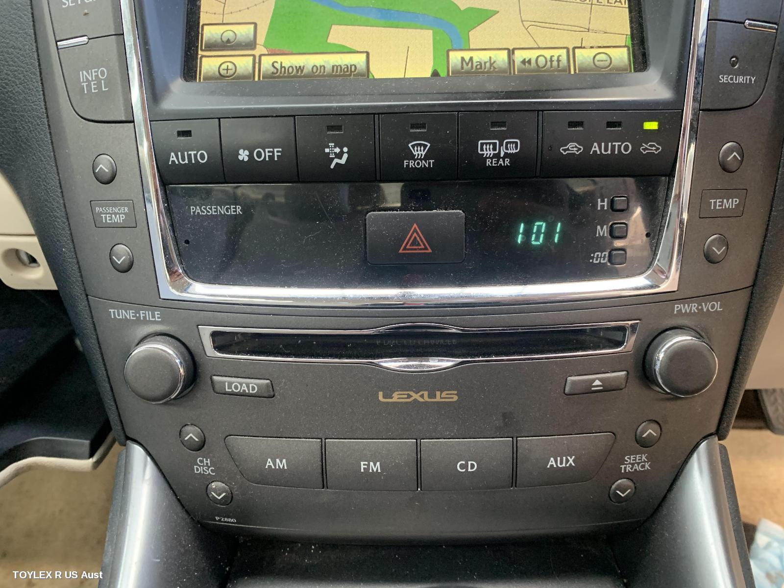 LEXUS IS250/IS250C 2009 Radio/Cd/Dvd/Sat/Tv HEAD UNIT, 6 DISC CD STACKER (P/N ON FACE P2880), GSE20R