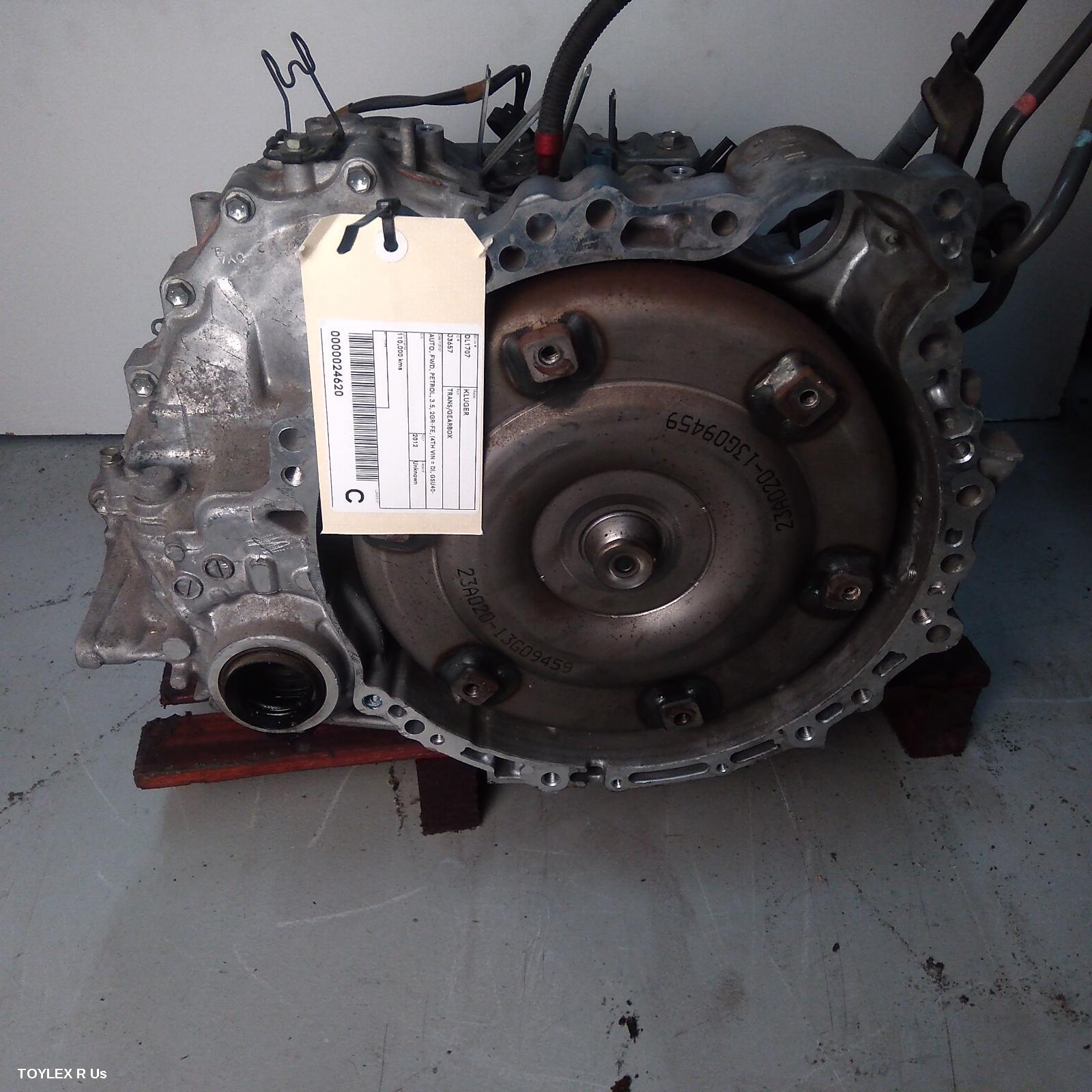 TOYOTA KLUGER 2012 Trans/Gearbox AUTO, FWD, PETROL, 3.5, 2GR-FE, (4TH VIN = D), GSU40-GSU45